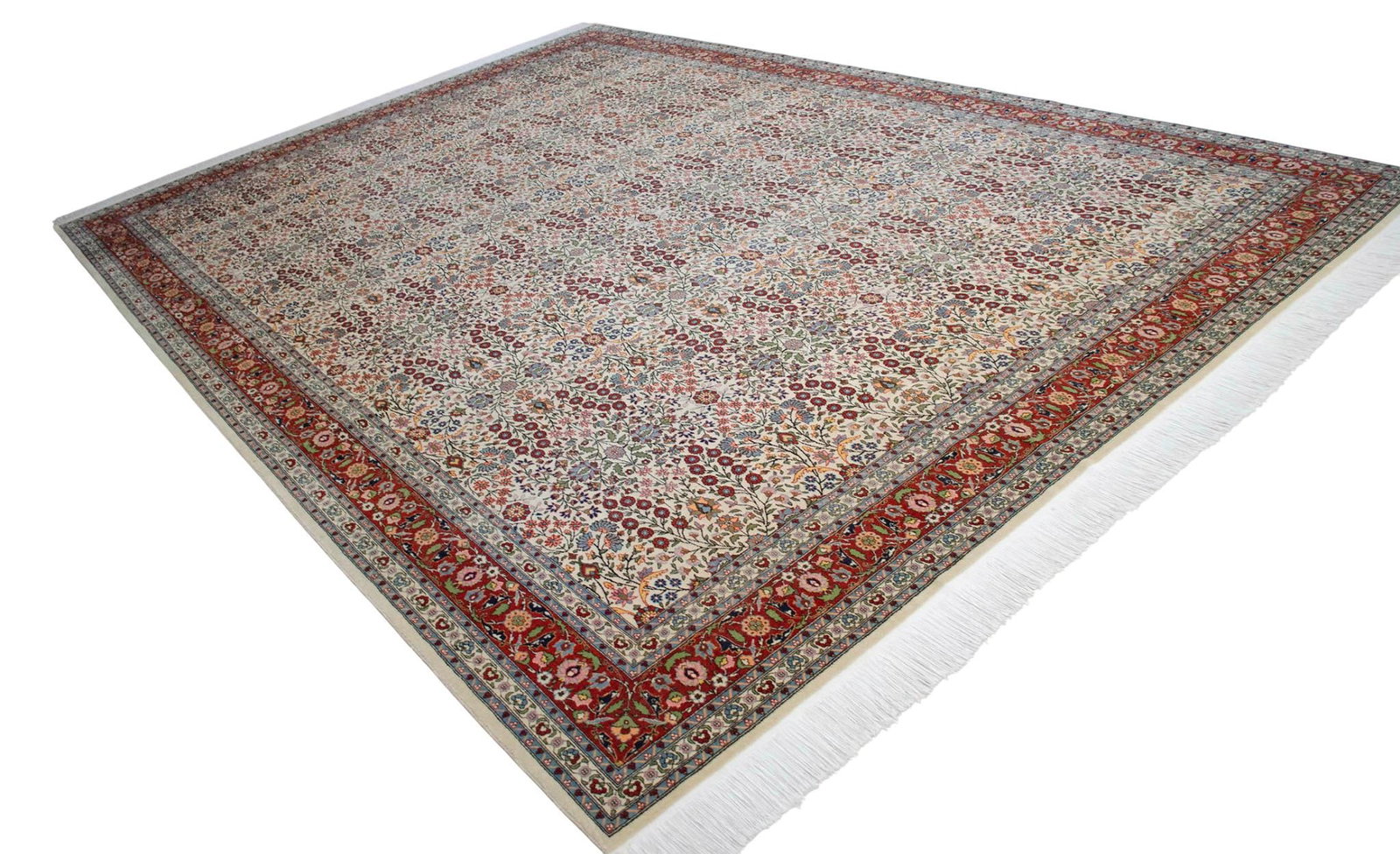 1970s Collectible Vintage Turkish Hereke Rug Hand Knotted Area Oversize Rug Large Living Room Rug - - 7