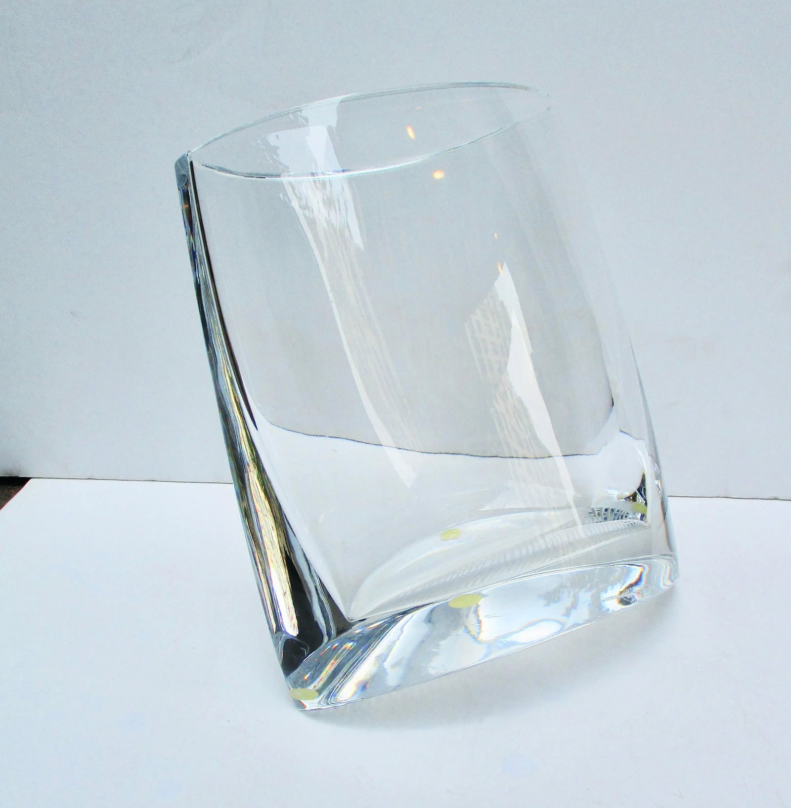 Late 20th Century Baccarat Crystal Leaning Vase - 2