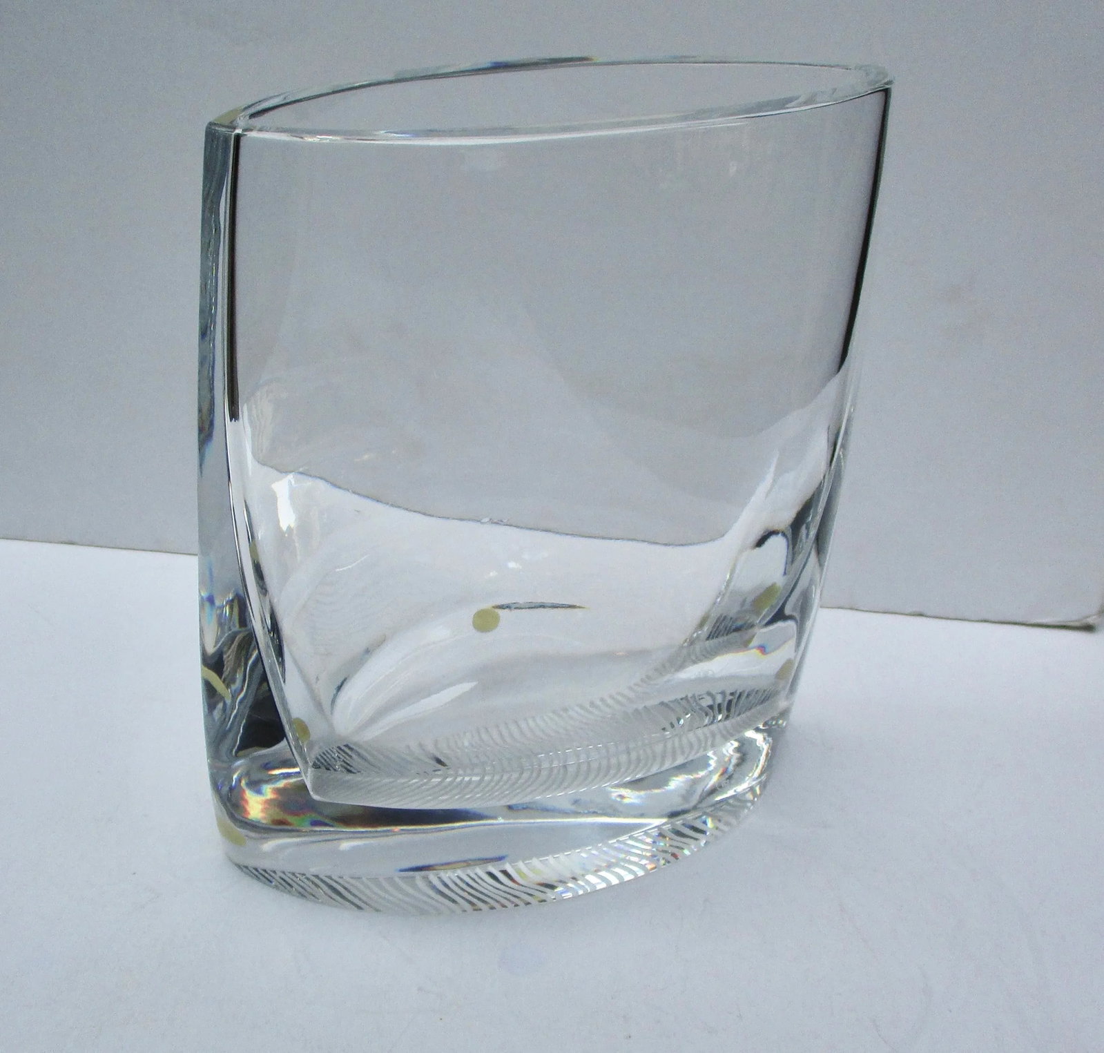 Late 20th Century Baccarat Crystal Leaning Vase - 3