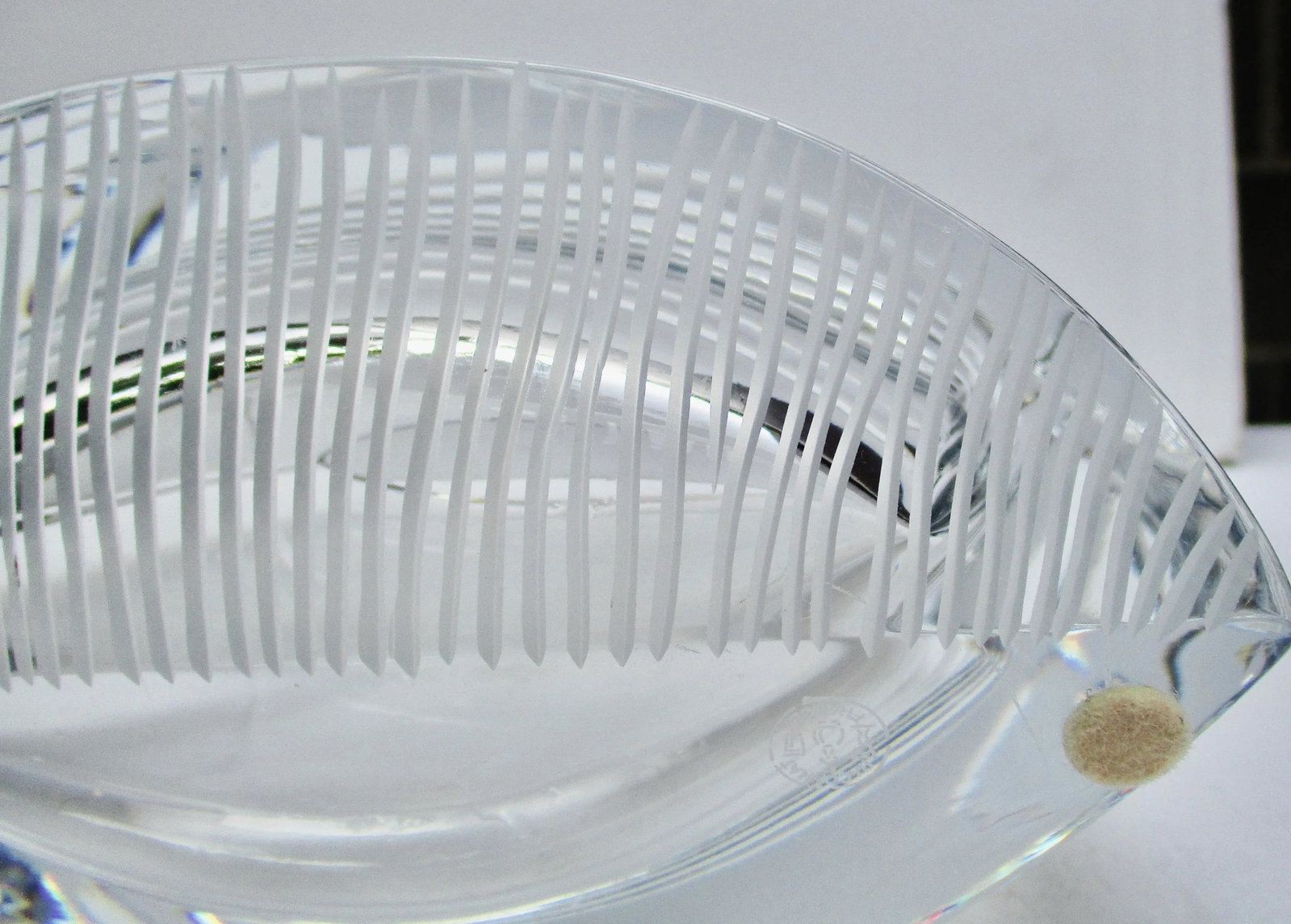Late 20th Century Baccarat Crystal Leaning Vase - 8