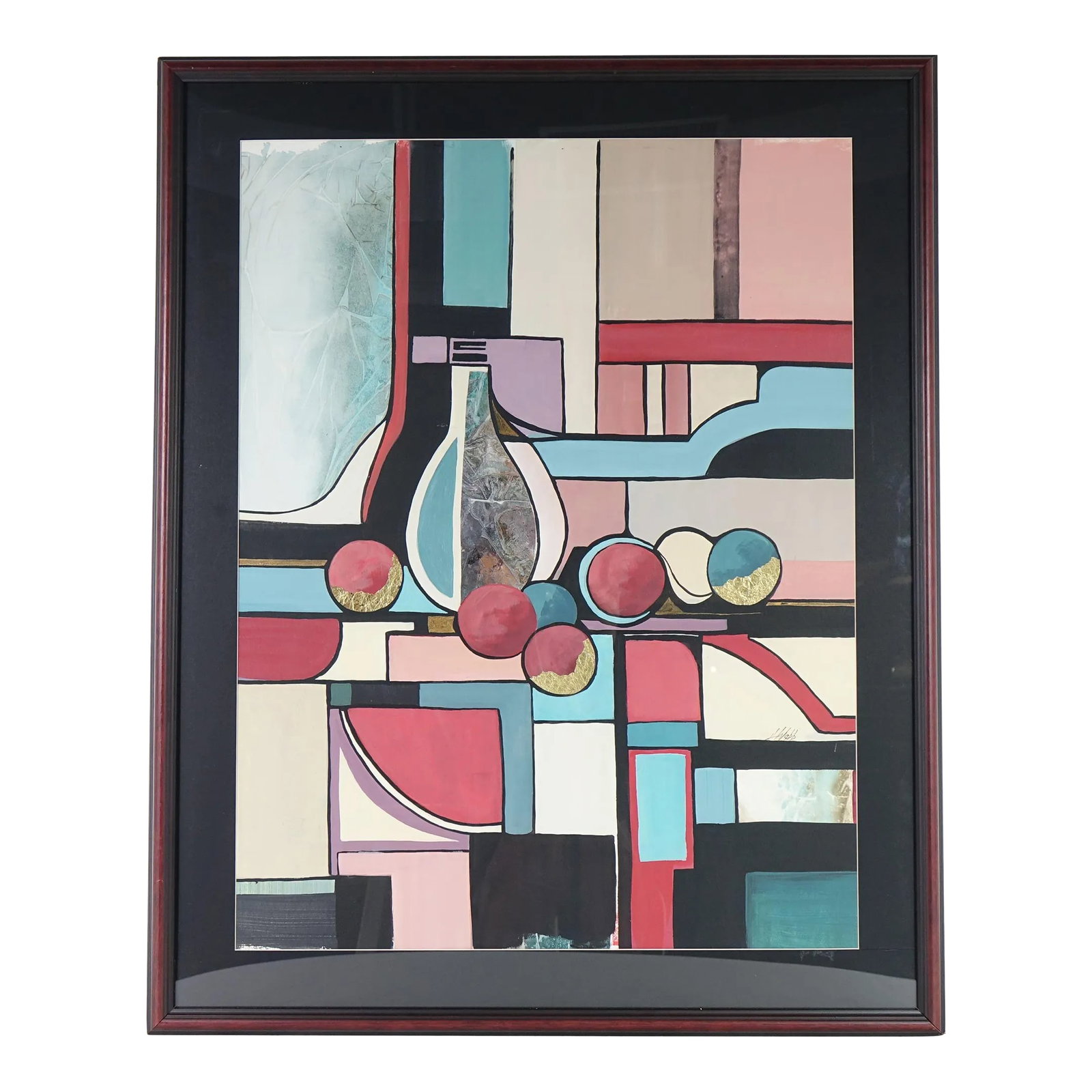 Abstract Still Life, Original Mixed Media Painting on Paper, Signed: Abstract Still Life, Original Painting/Mixed Media art piece on Paper, Signed Condition: Alterations: Original Condition Unaltered Imperfections: Some Imperfections Condition Notes: Great Condition, s