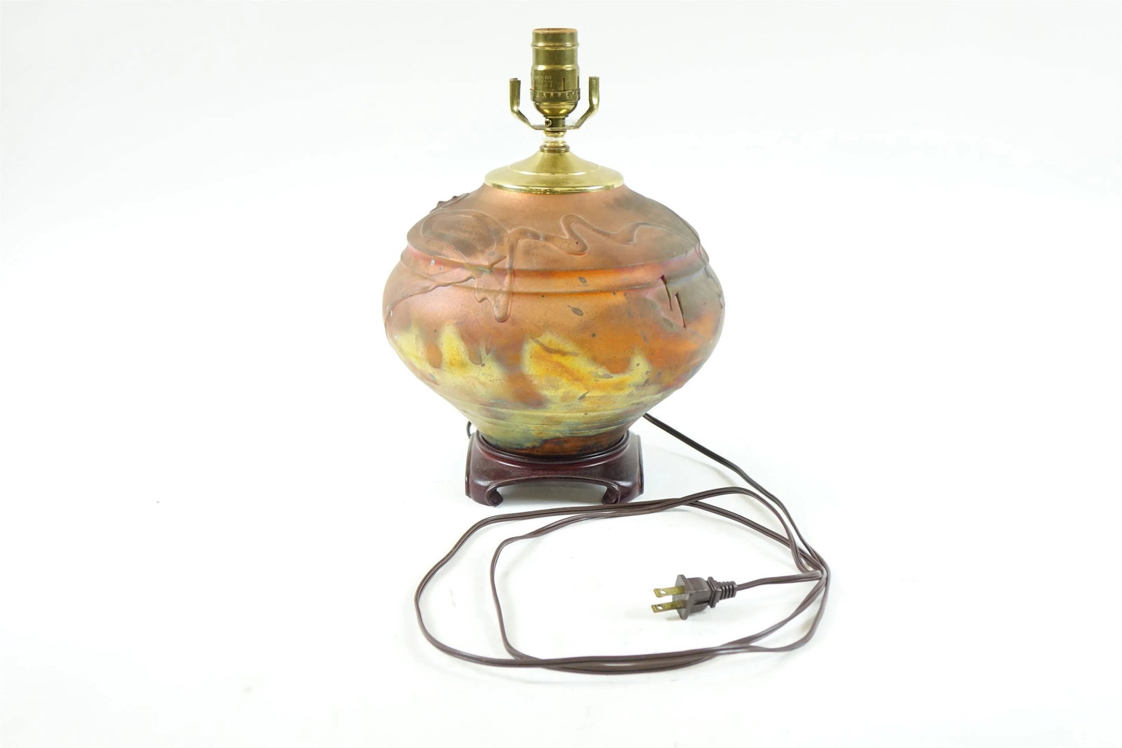 Early 20th Century K Gonzalez Designer Pottery Lamp - 4