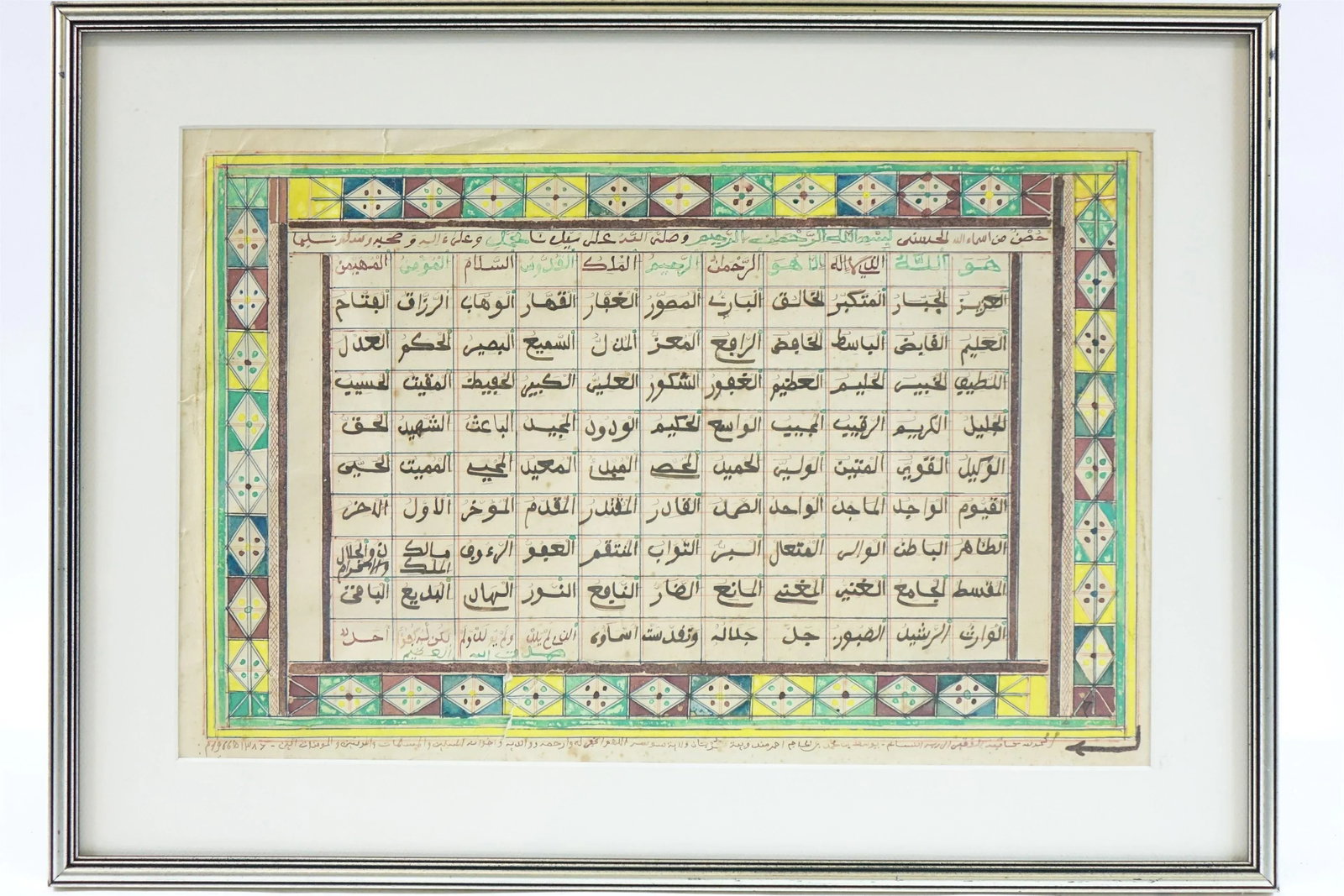 Vintage Persian Inscription on Paper, Original Watercolor - 7