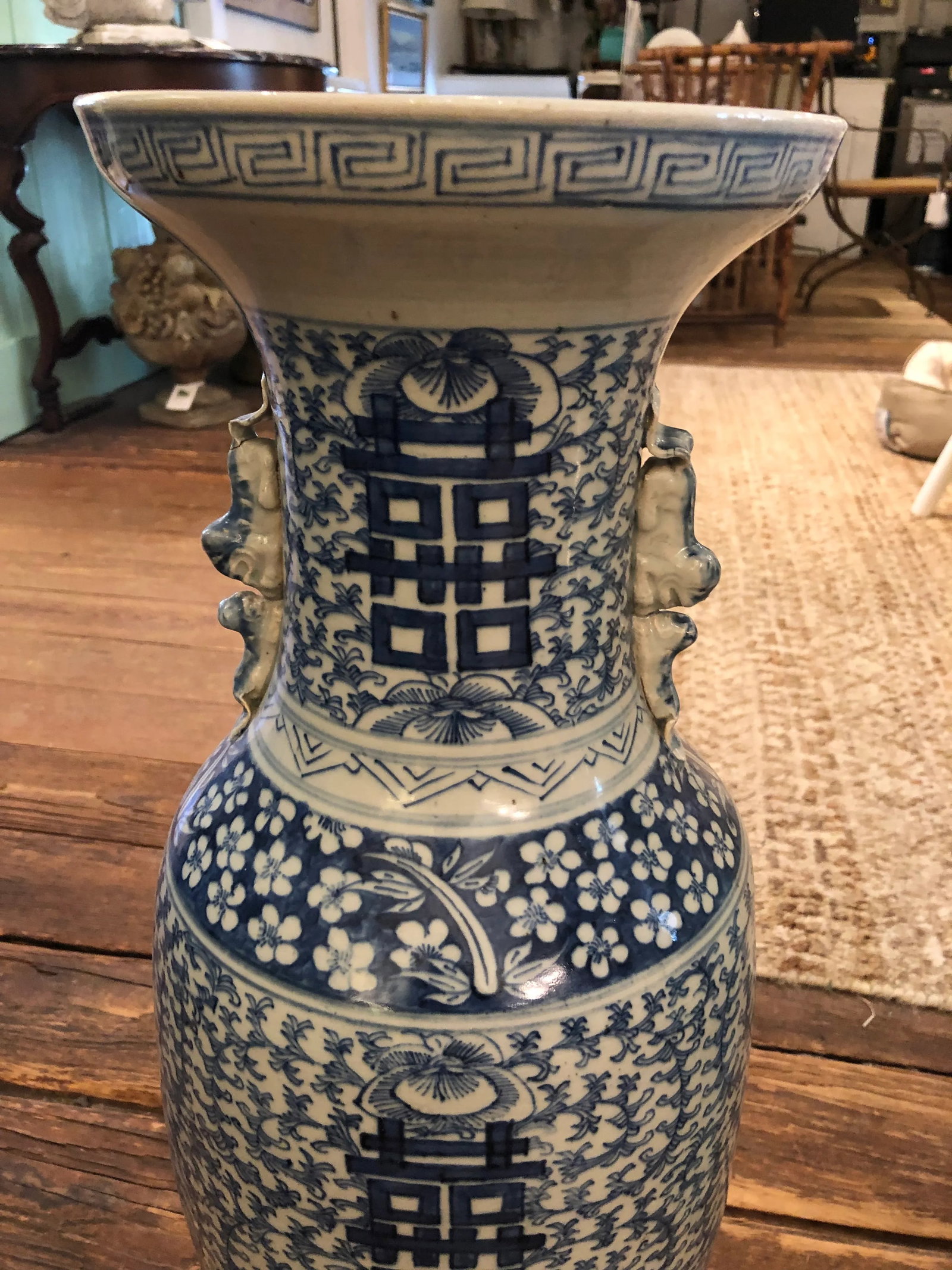 Large Collection of Blue & White Chinese Vases -Set of 3 - 3