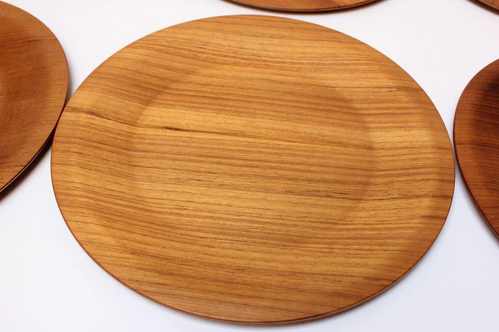 1960s Set of 10 Danish Modern Teak Dinner Plates by Langva - 12