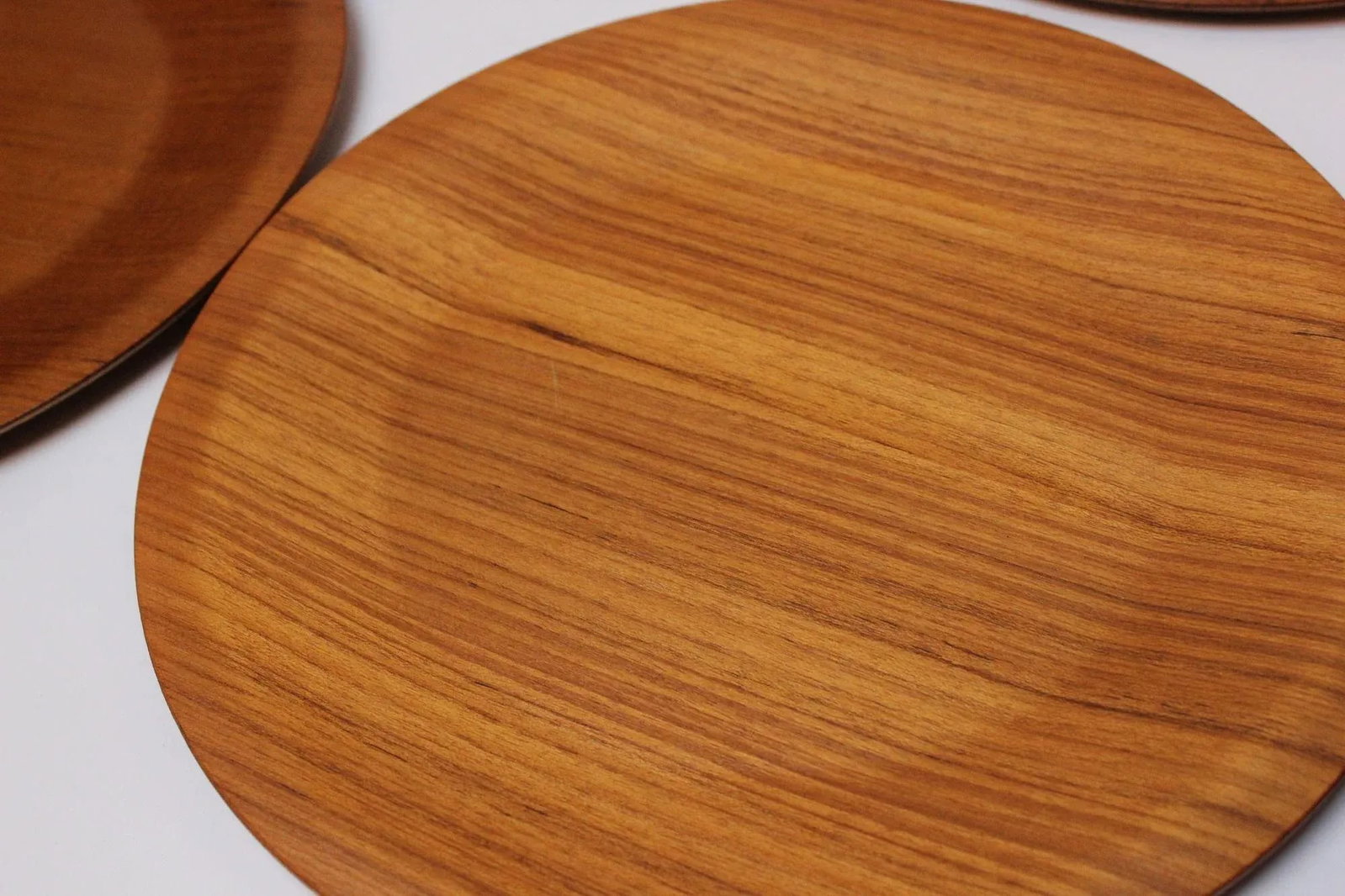 1960s Set of 10 Danish Modern Teak Dinner Plates by Langva - 6