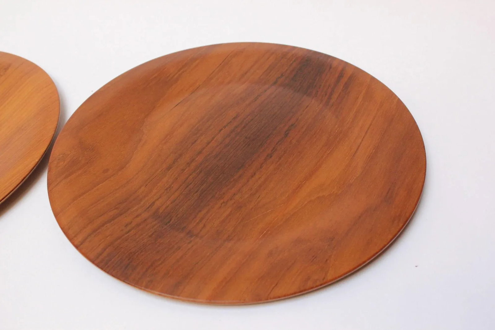 1960s Set of 10 Danish Modern Teak Dinner Plates by Langva - 7