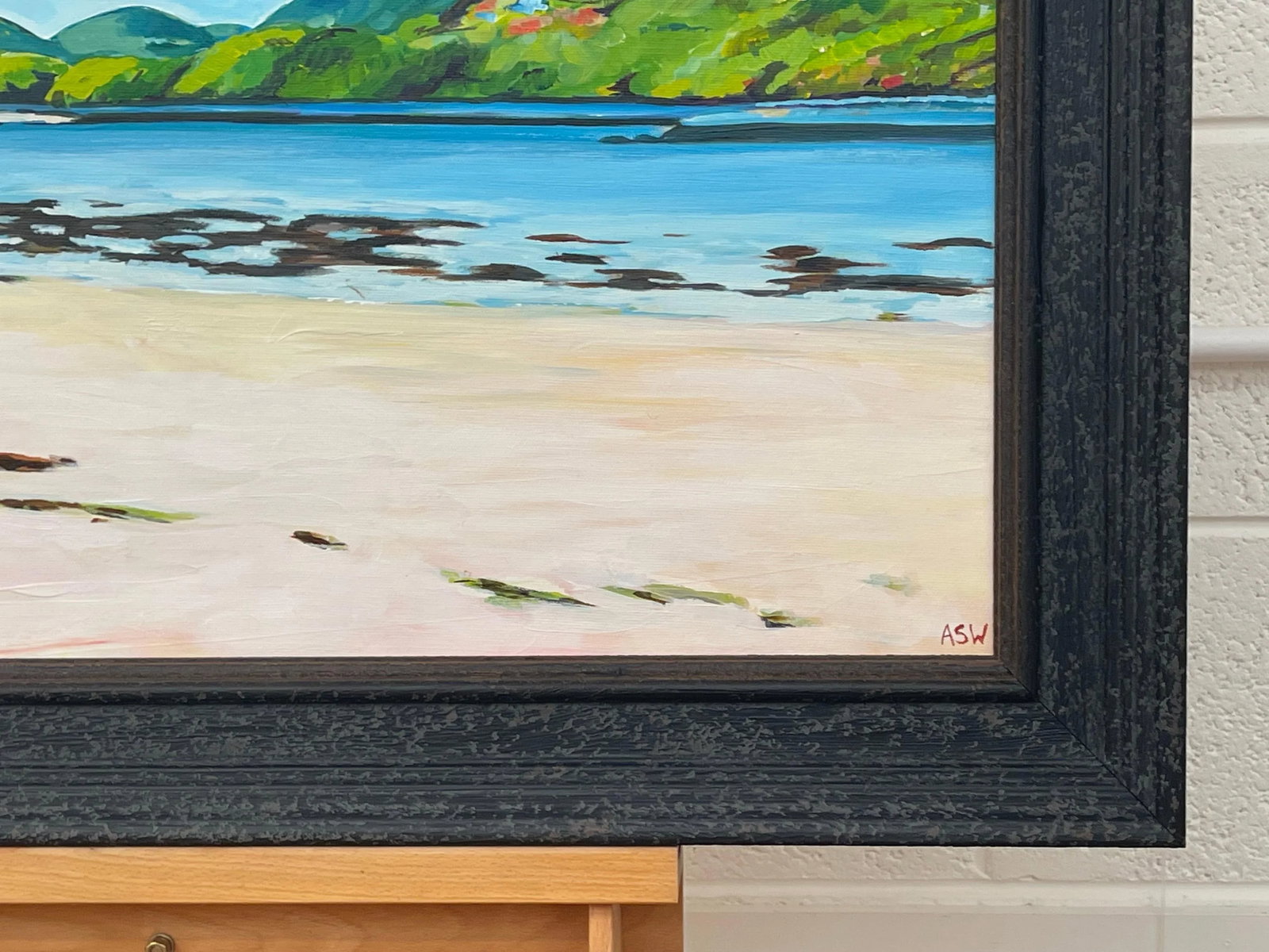 White Sandy Beach Near Isle of Skye in Scottish Highlands by Contemporary British Artist - 8