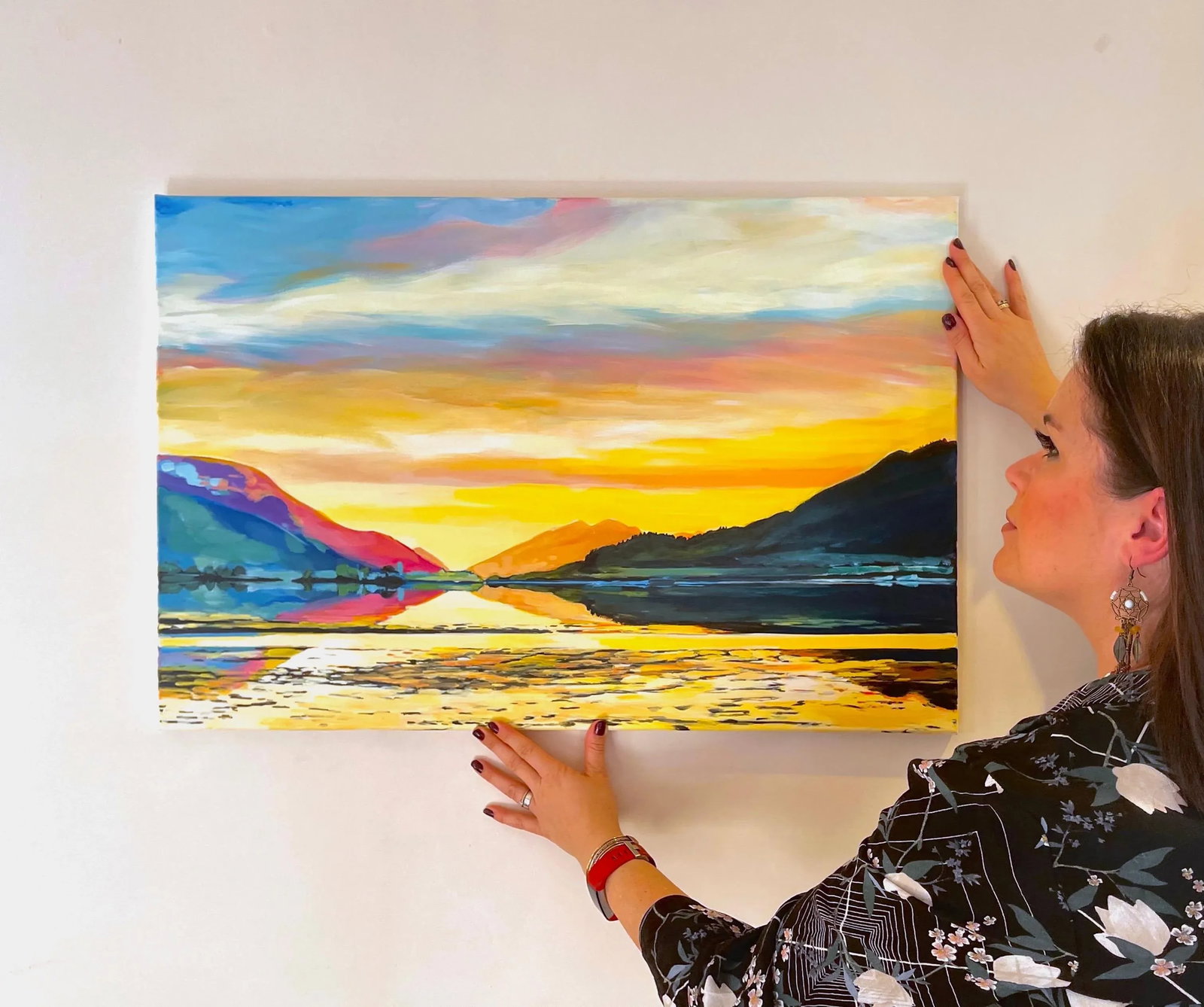 Colourful Landscape Painting of the Scottish Highlands - Unique Original Art by Contemporary Artist, - 2