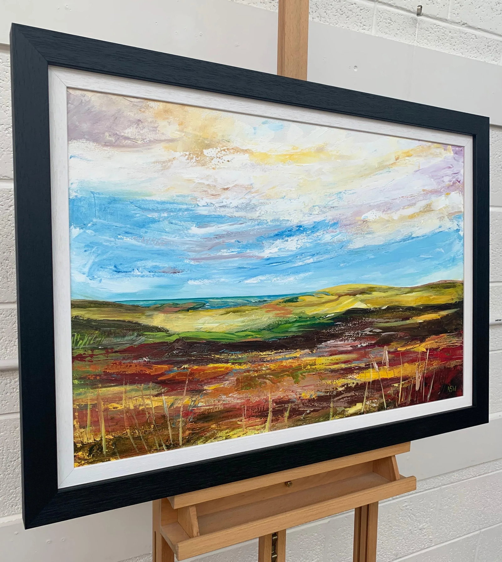 Colourful Abstract Landscape Painting of English Countryside - Unique Original Art by Contemporary B - 2