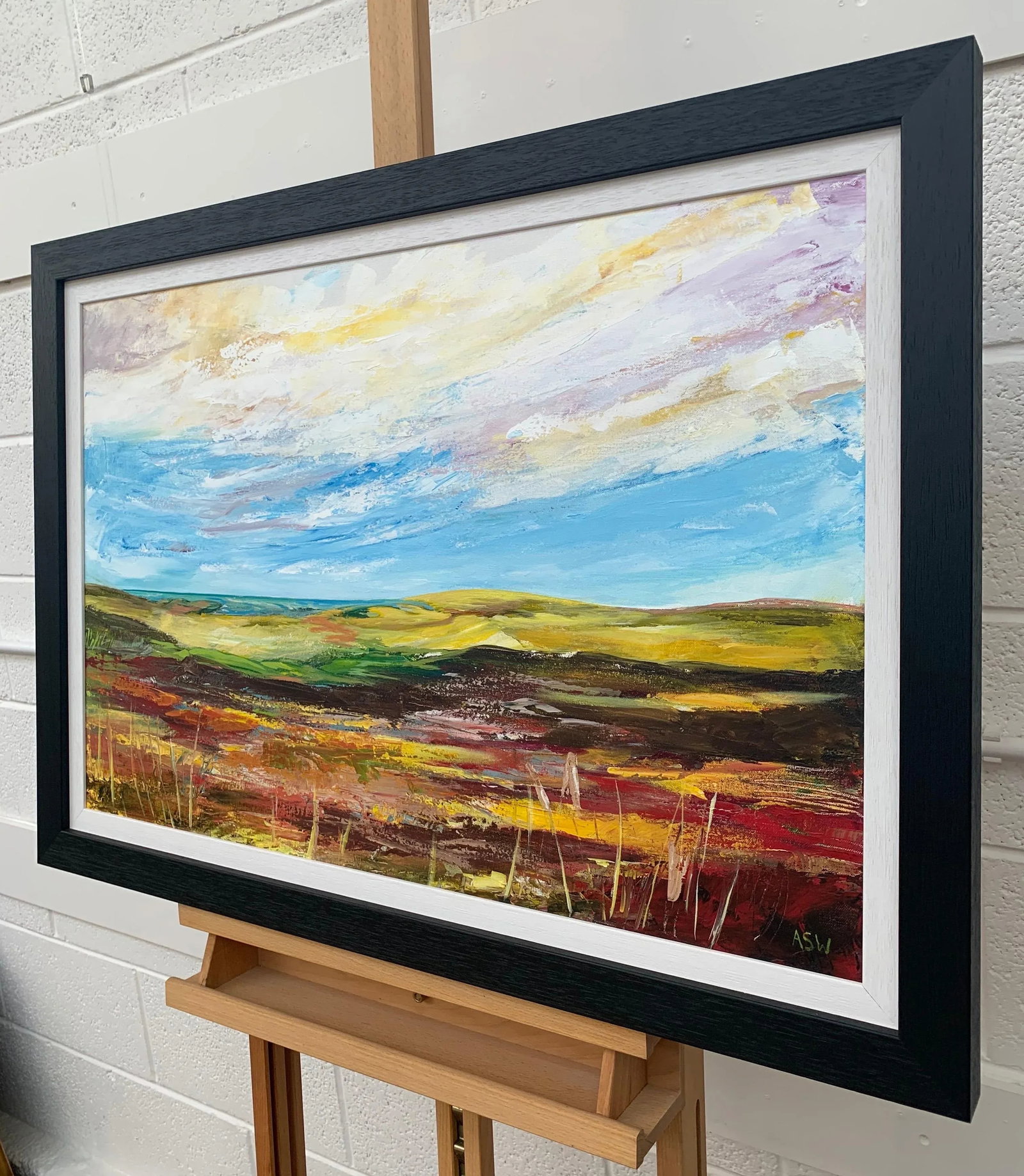 Colourful Abstract Landscape Painting of English Countryside - Unique Original Art by Contemporary B - 4
