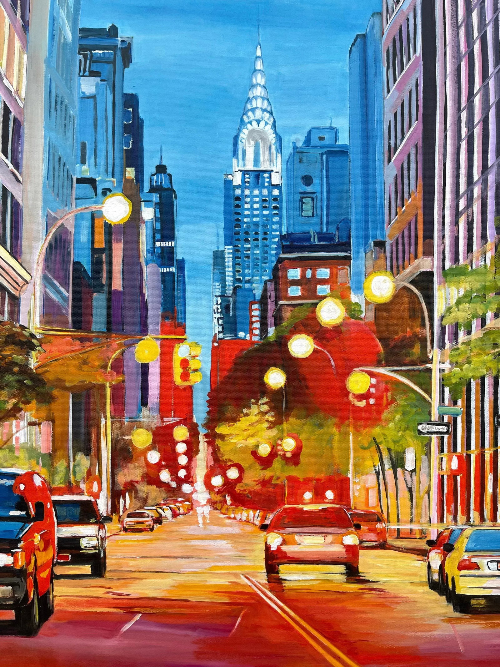 Painting of the Chrysler Building New York City - Unique Original Art by Contemporary British Artist - 9