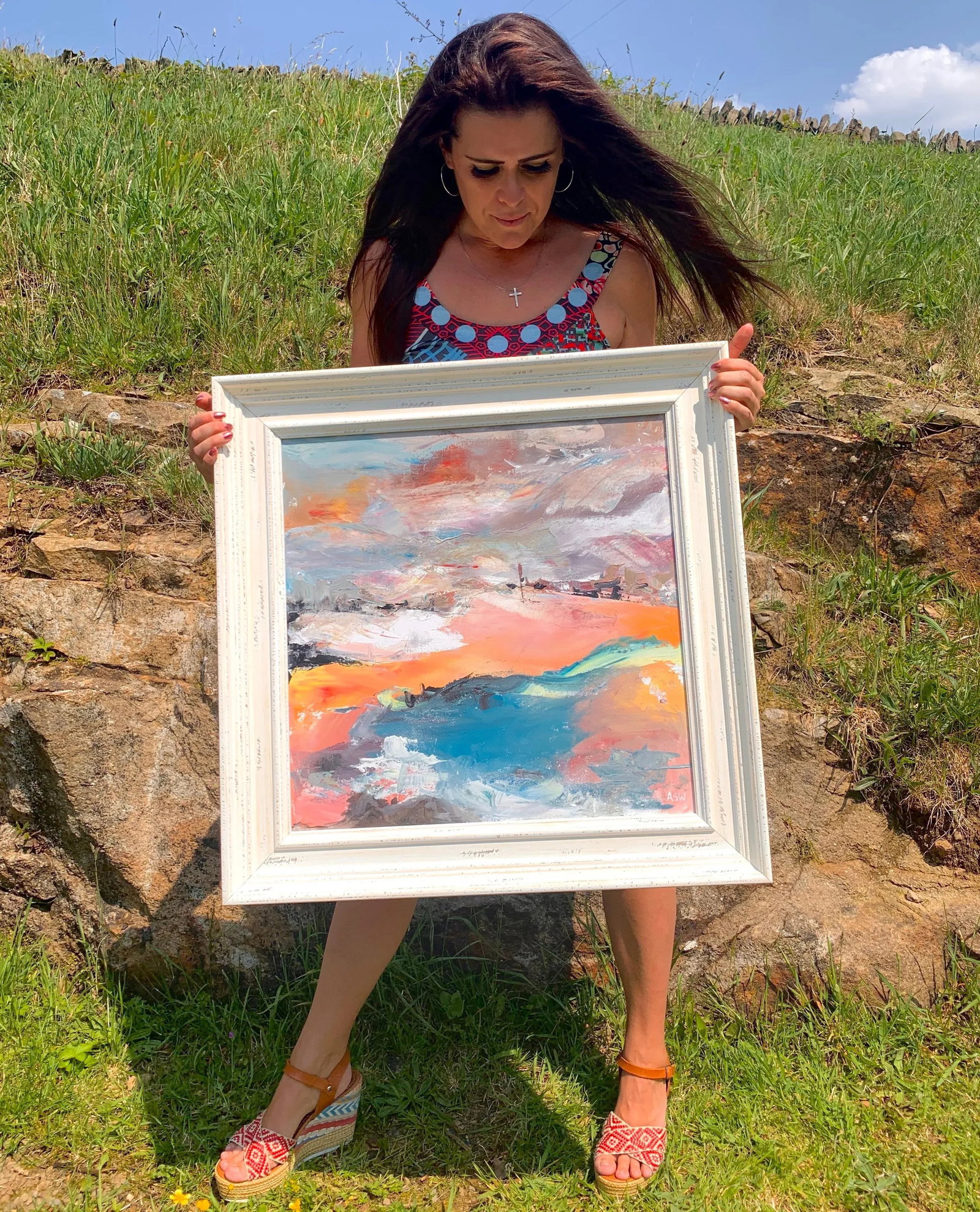 Abstract English Moorland Landscape Earthy Colours - Unique Original Art by Contemporary British Art - 6