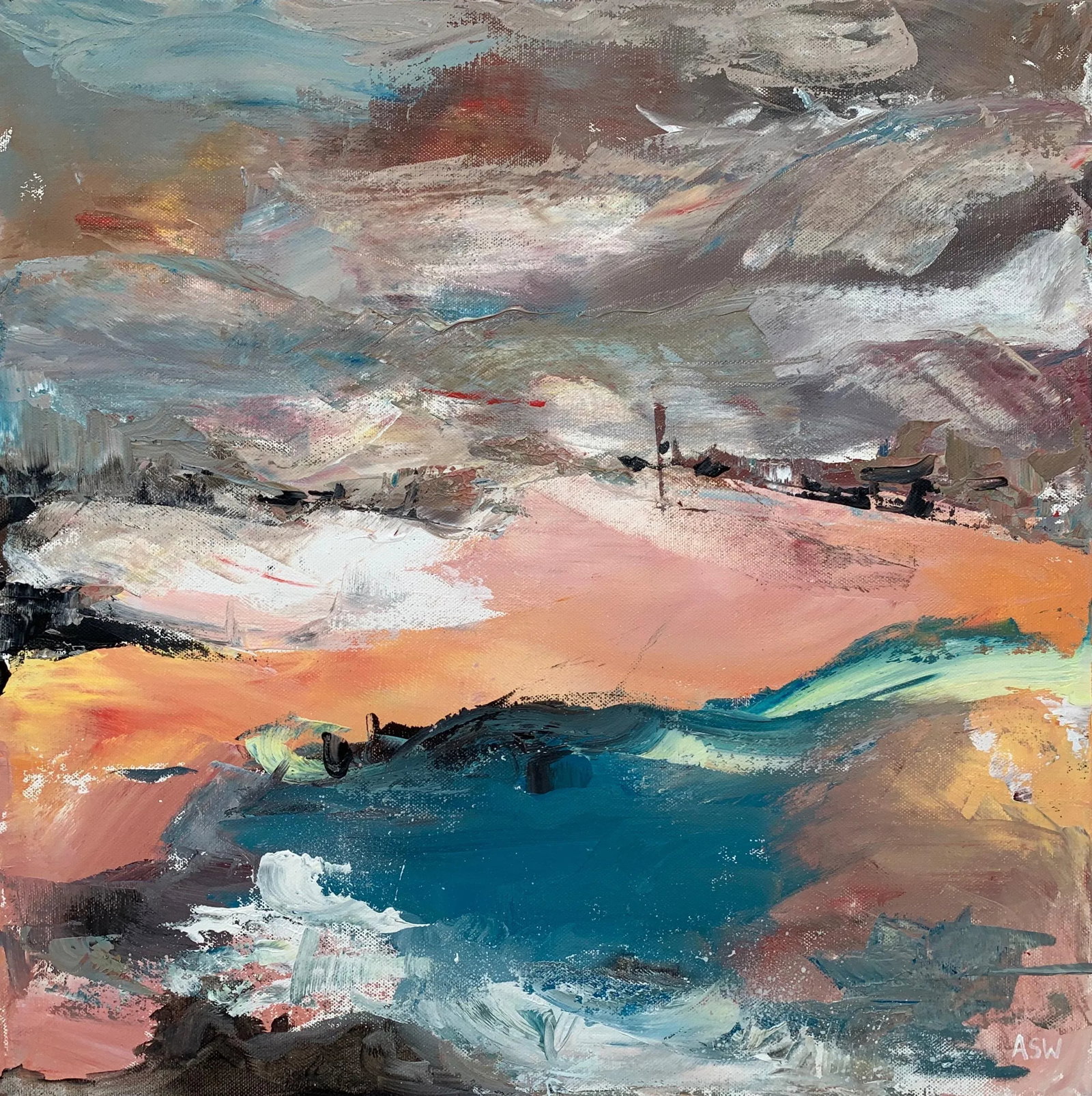 Abstract English Moorland Landscape Earthy Colours - Unique Original Art by Contemporary British Art - 7