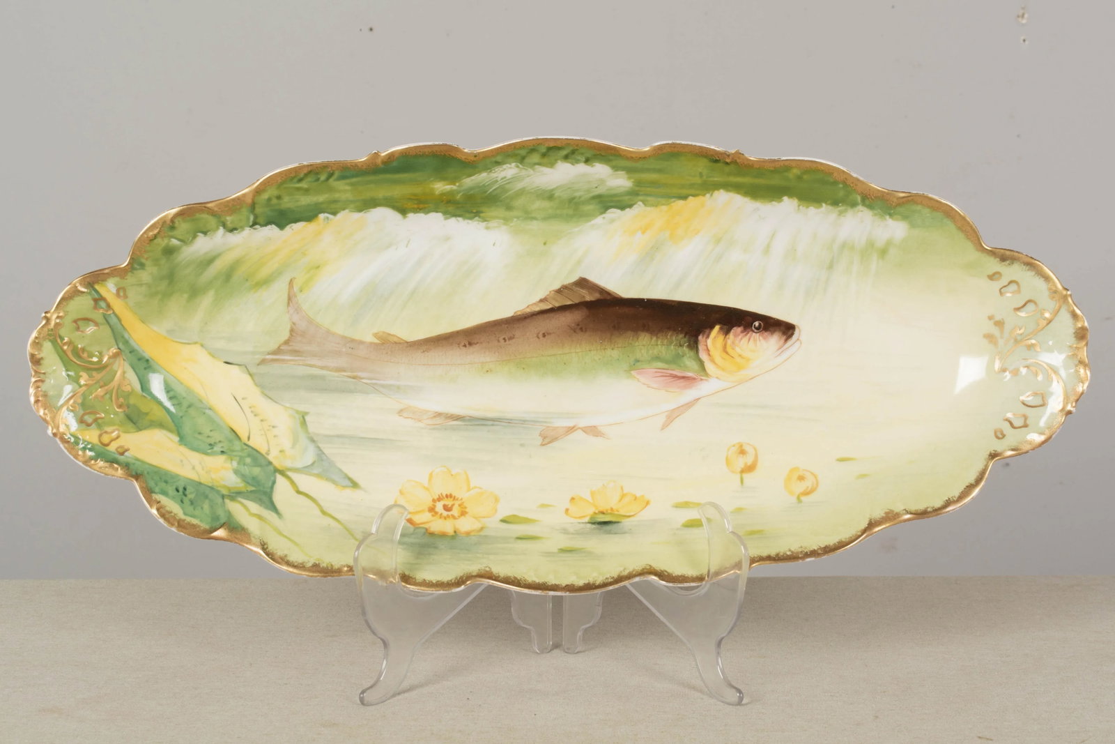 Limoges Fish Platter Set With 12 Plates - 2