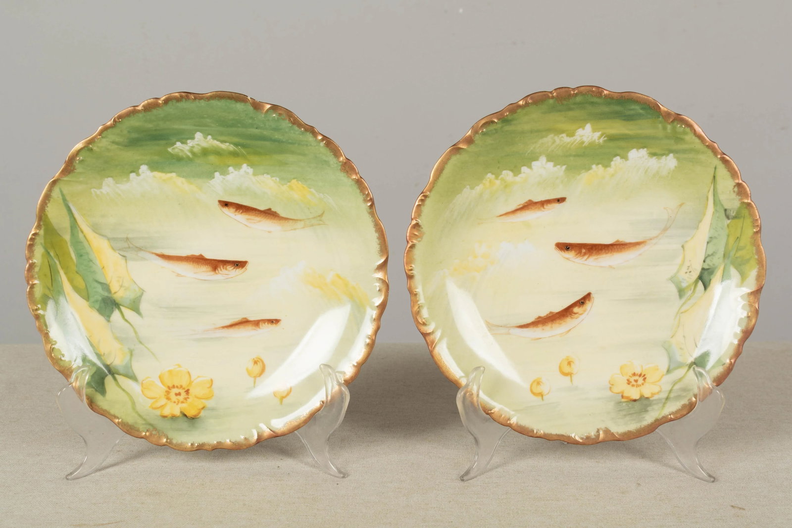 Limoges Fish Platter Set With 12 Plates - 3