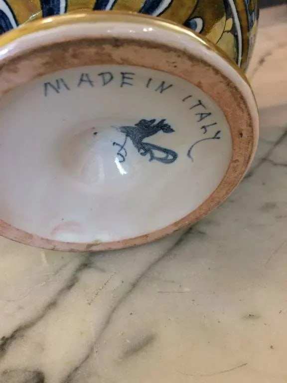 Small Italian Lusterware Compotes Urns - A Pair - 6