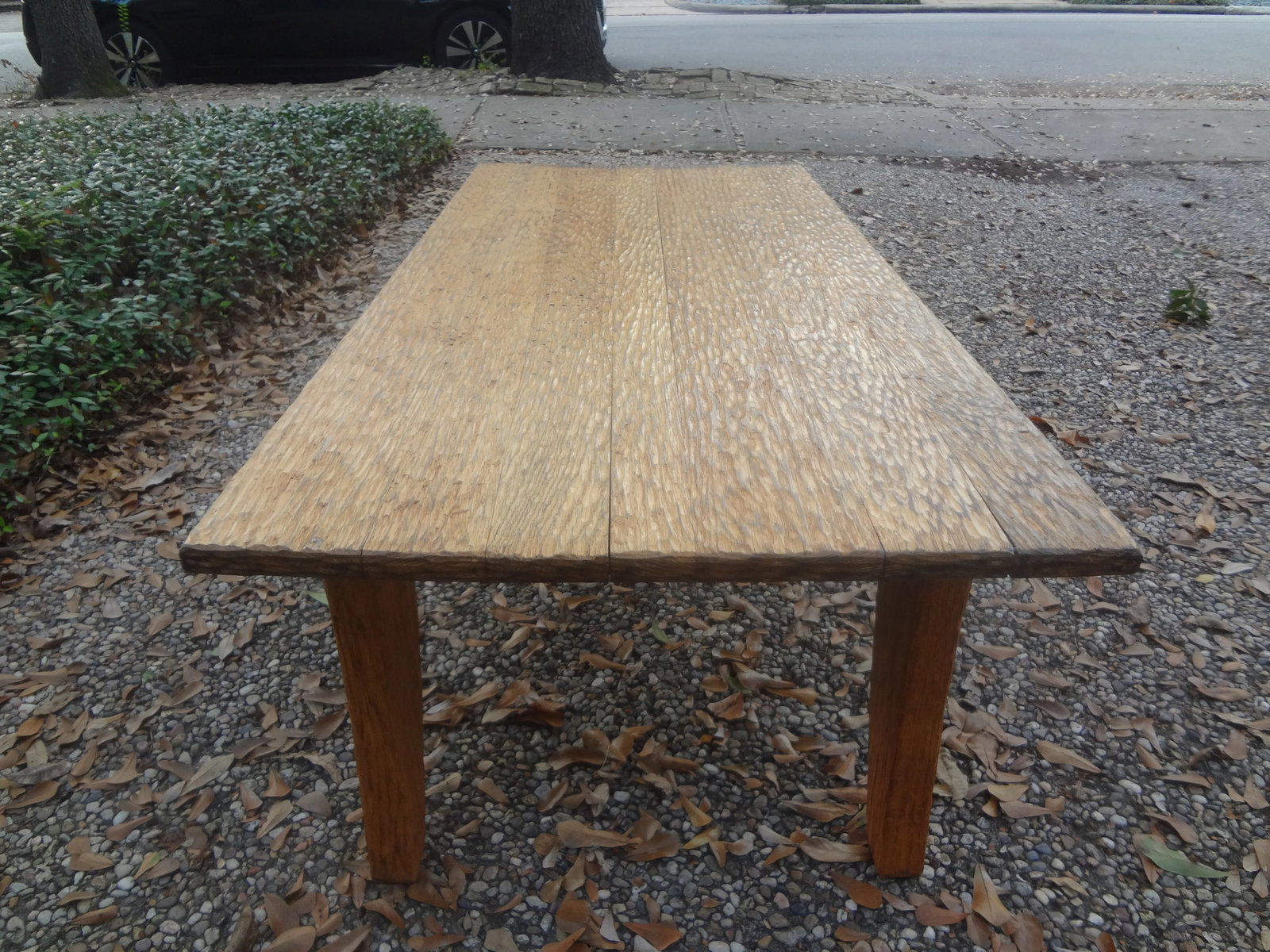French Brutalist Elm Coffee Table by Atelier Marroles - 4