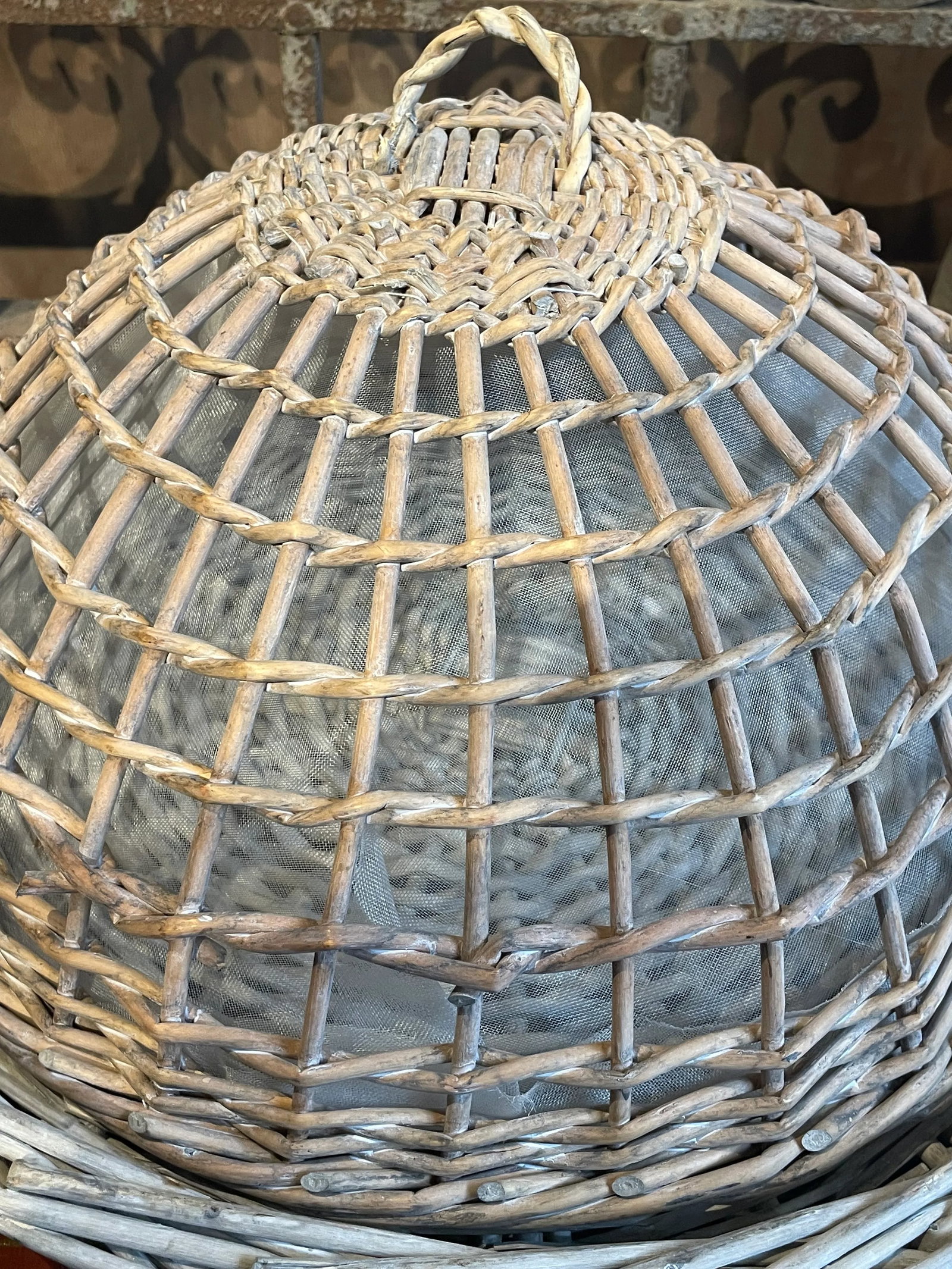 Pair of Fly Proof Woven Trays With Lids - 8