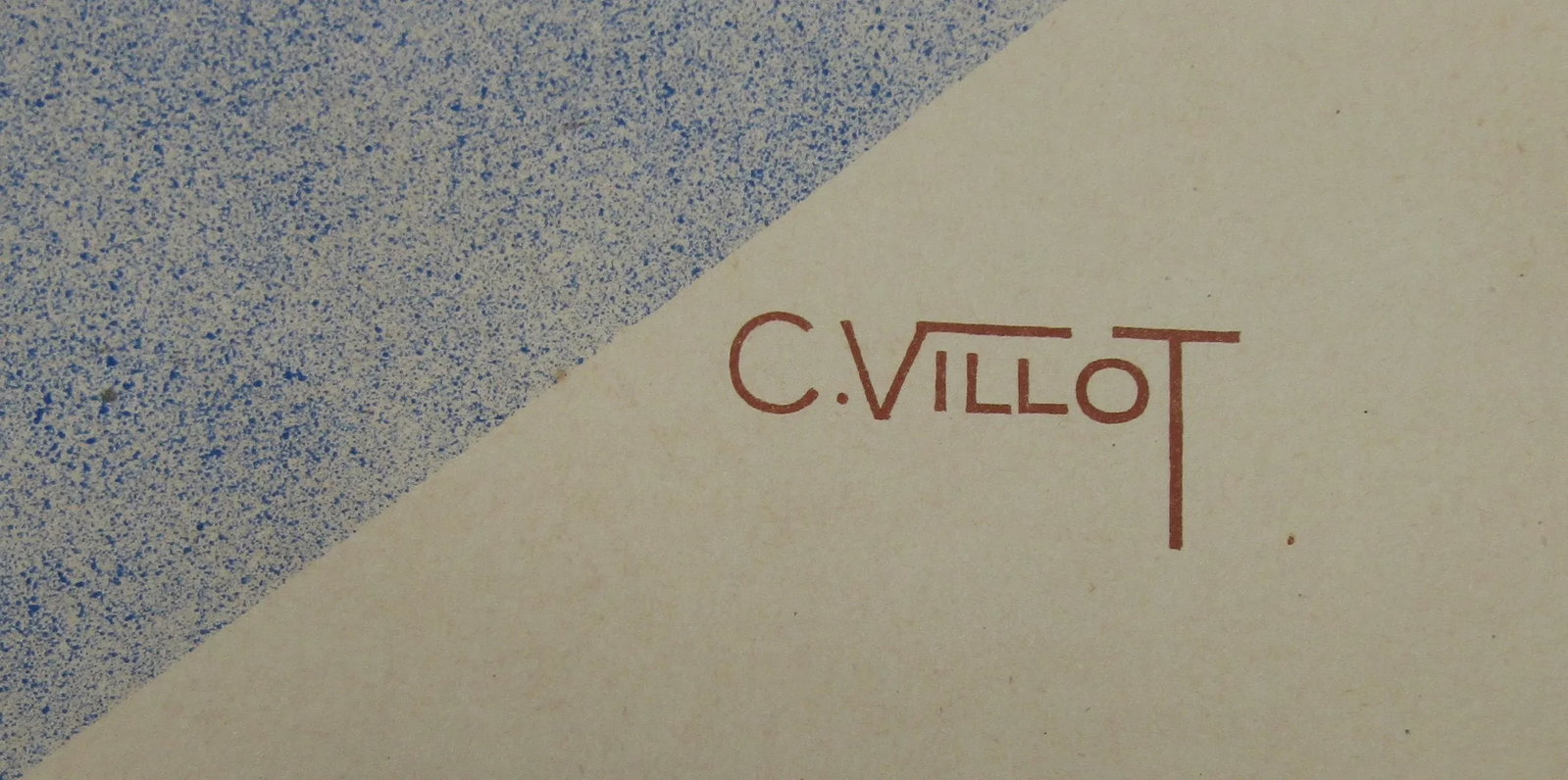 C. Villot "Au Grand Pasteur" French Art Deco Lithograph on Canvas Circa 1935 - 8