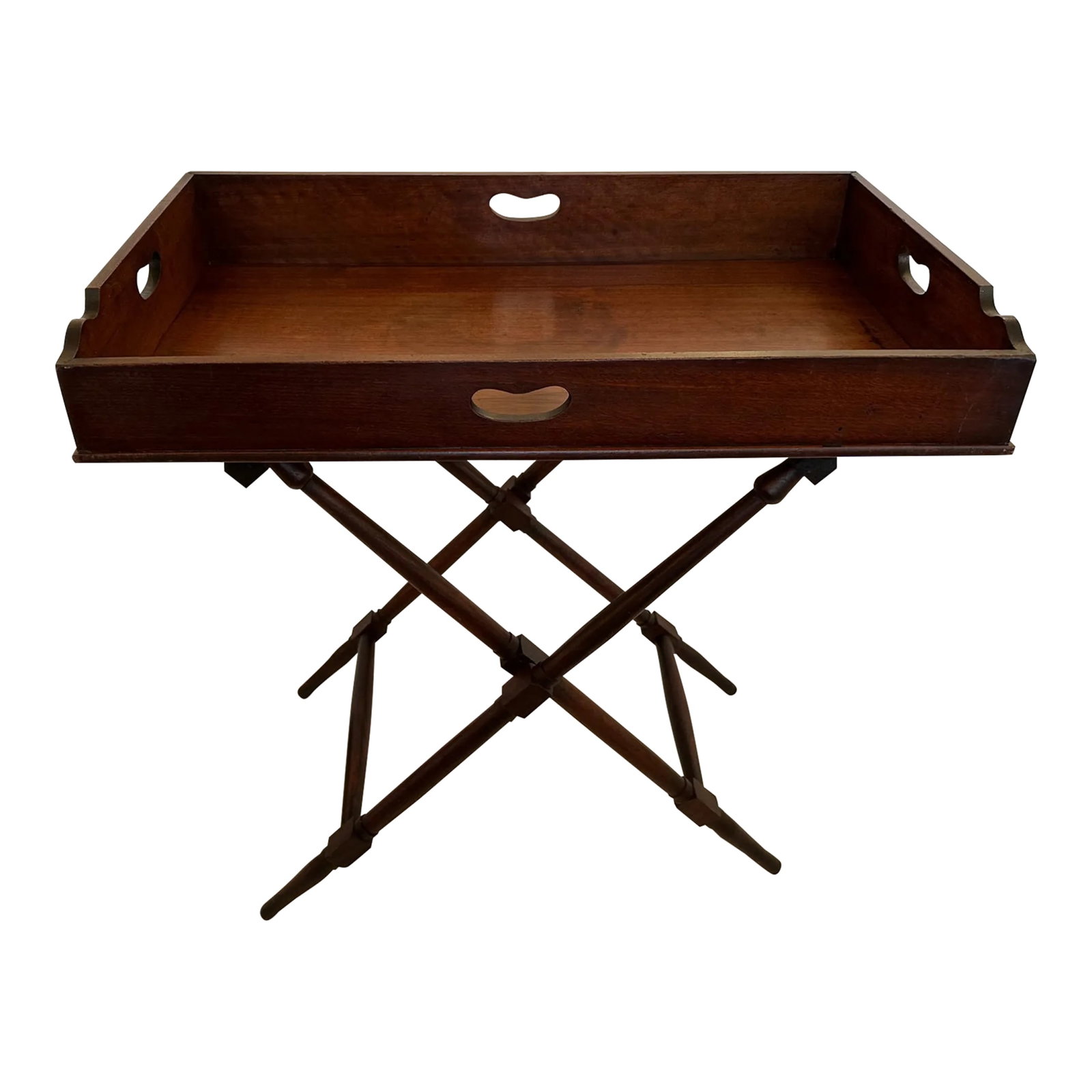 Mahogany Butlers Tray Table on Folding Stand (1 of 11)
