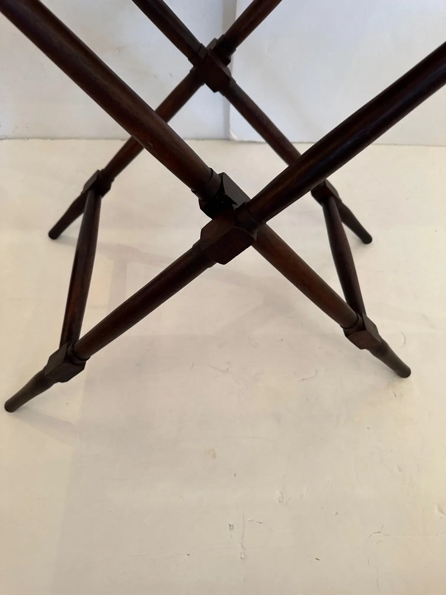 Mahogany Butlers Tray Table on Folding Stand - 3