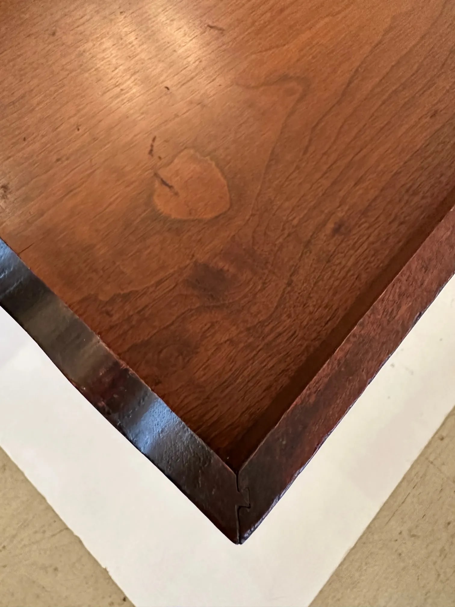 Mahogany Butlers Tray Table on Folding Stand - 5