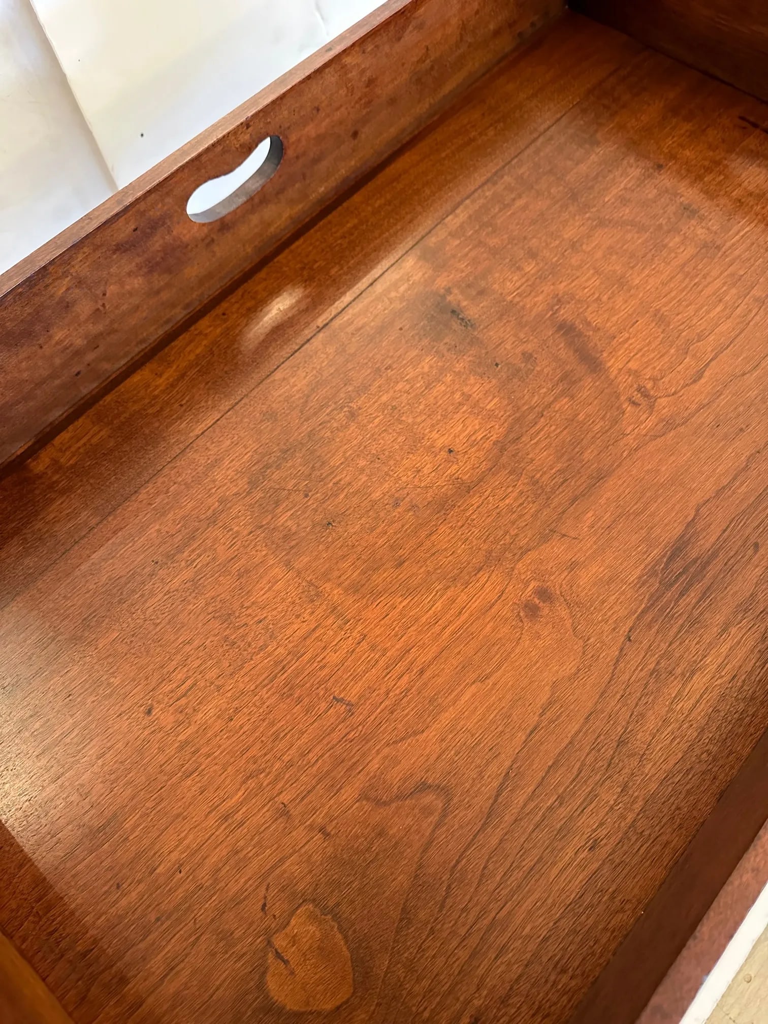 Mahogany Butlers Tray Table on Folding Stand - 6