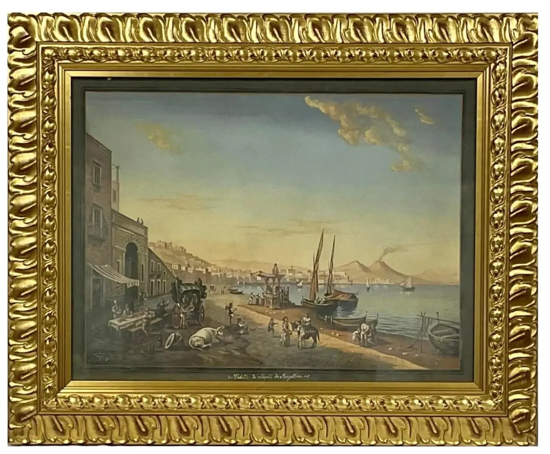 Pair of Italian 19th Century Neapolitan Gouaches - 3