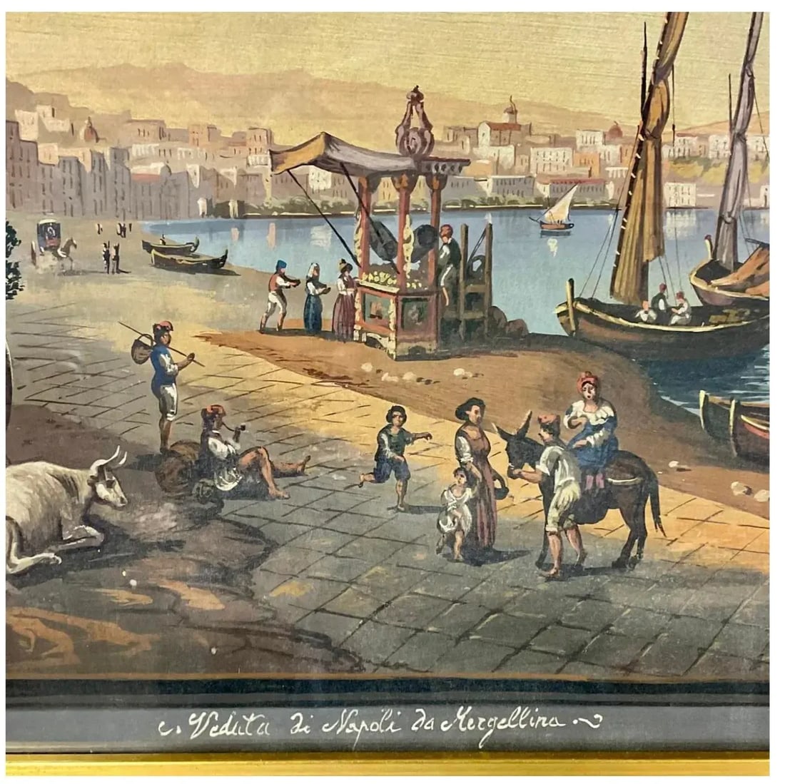 Pair of Italian 19th Century Neapolitan Gouaches - 8