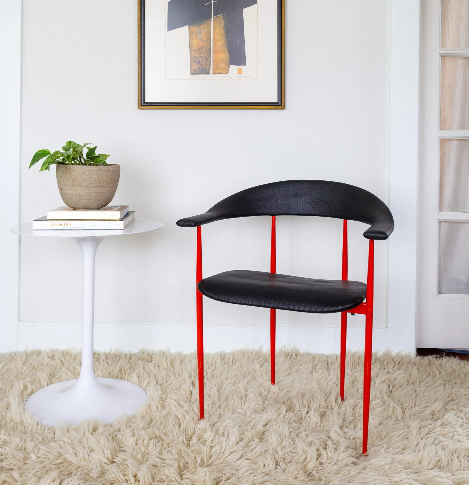 Postmodern Italian P40 Chair by Giancarlo Vegni and Gianfranco Gualtierotti for Fasem - 2