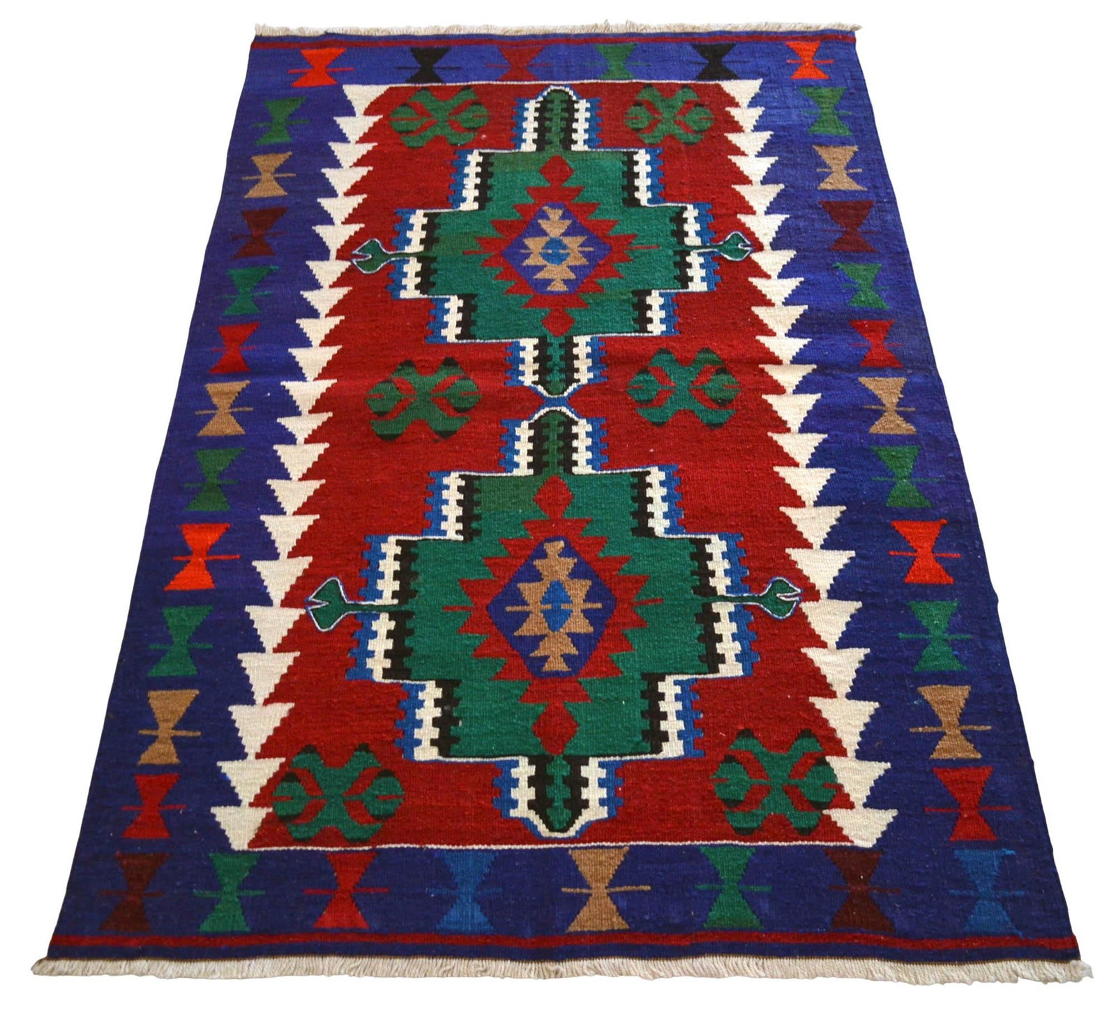1970s Hand Woven Turkish Oushak Kilim Rug - 3"²4"³ × 5"²3"³ - 7