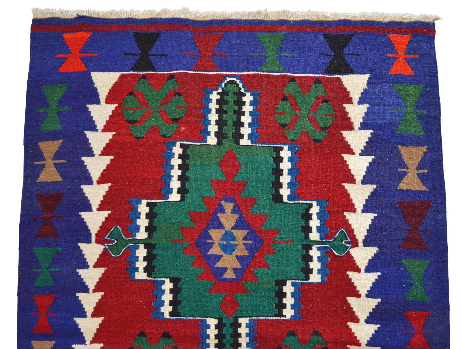 1970s Hand Woven Turkish Oushak Kilim Rug - 3"²4"³ × 5"²3"³ - 9