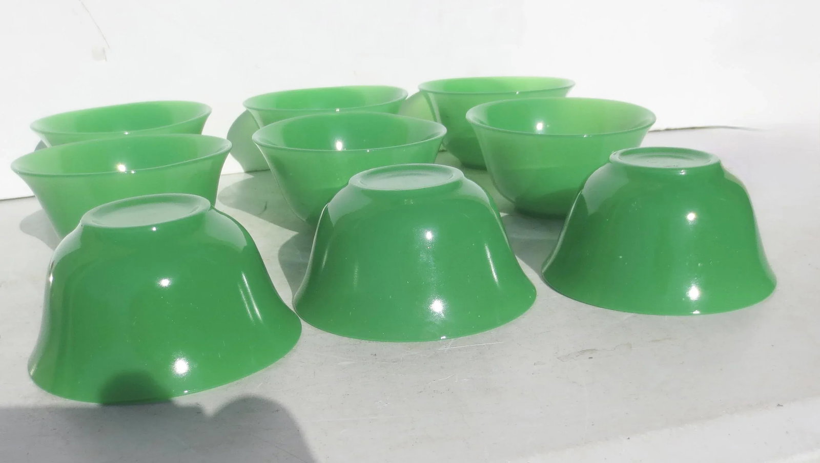 Peking Glass Tea Bowls -Set of 9 - 3