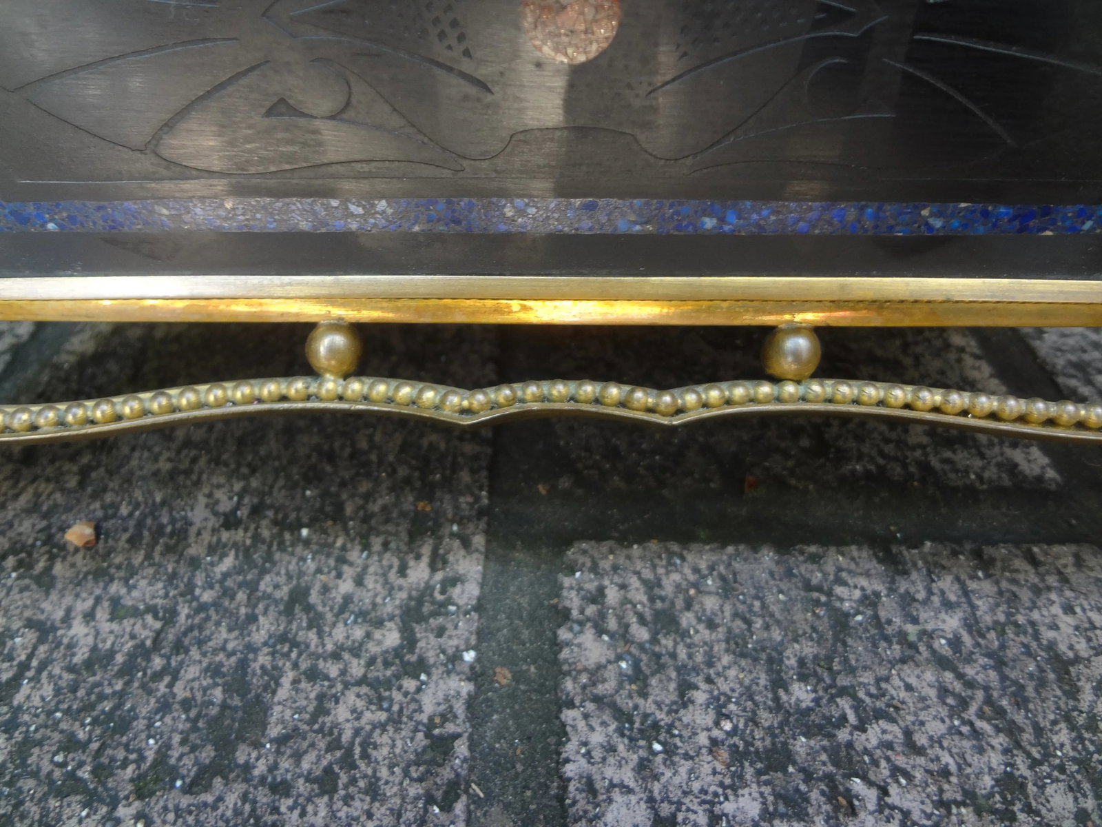 19th Century French Bronze Box With Semi Precious Stones - 2
