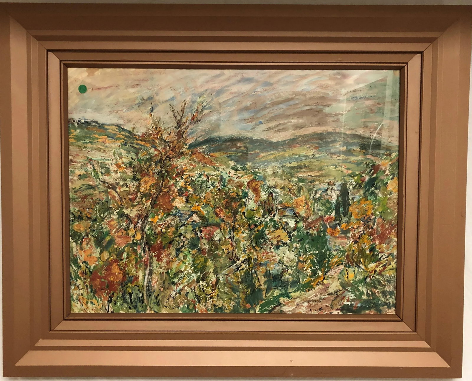 Early 20th Century Nature Abstract Watercolor Signed on the Bottom, Framed - 3