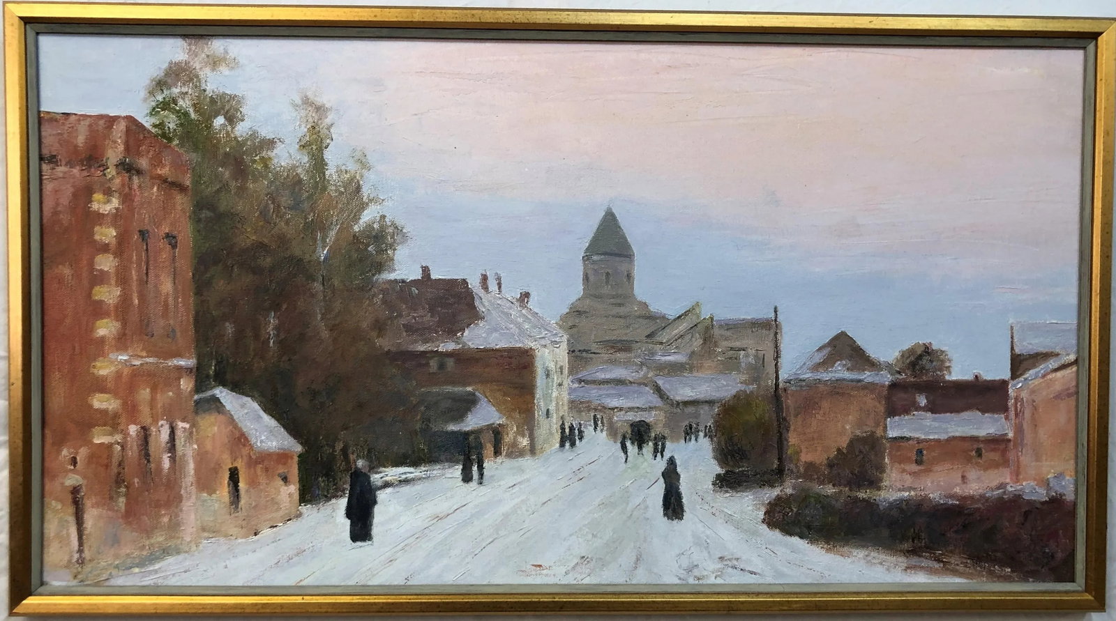 Late 19th Century The Winter Original Oil Painting, Framed - 2