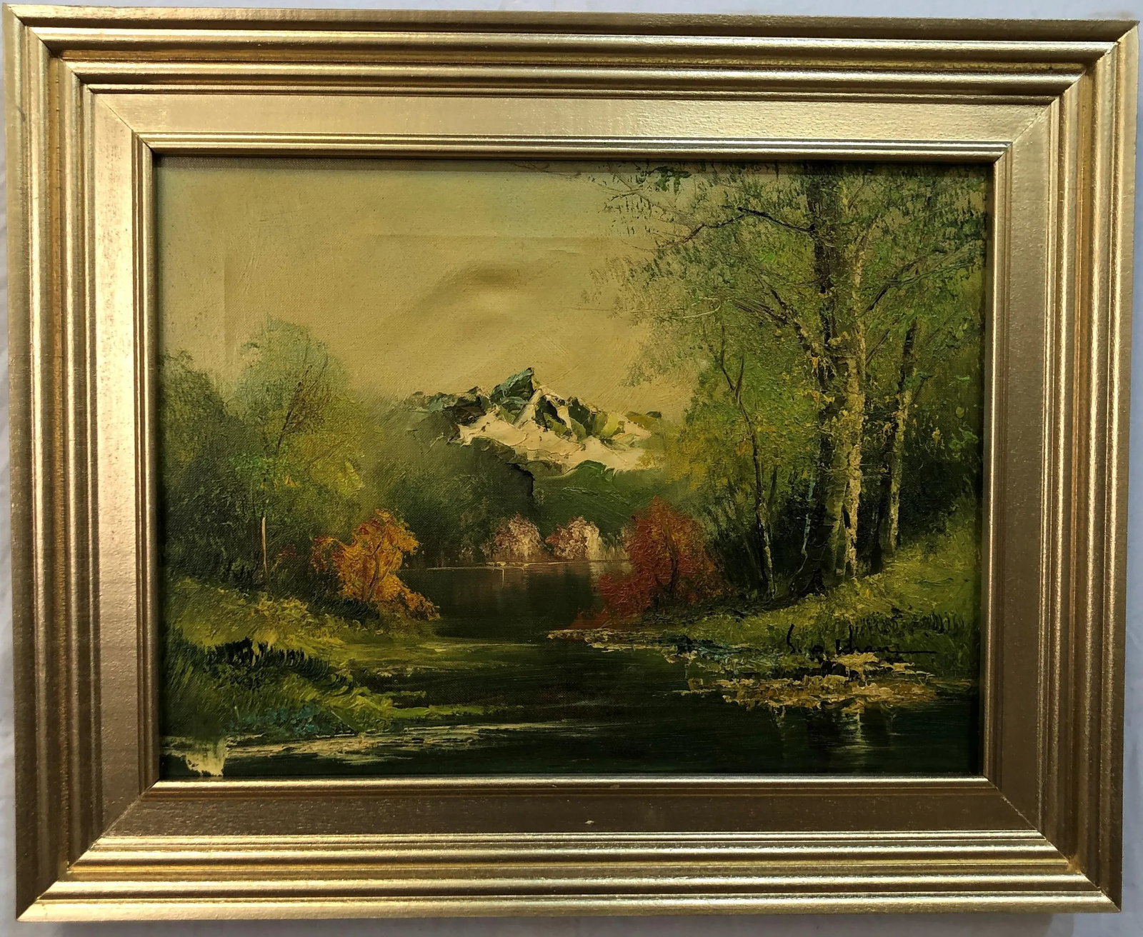 Late 19th Century The Nature Original Oil on Canvas Signed on the Bottom, Framed - 4
