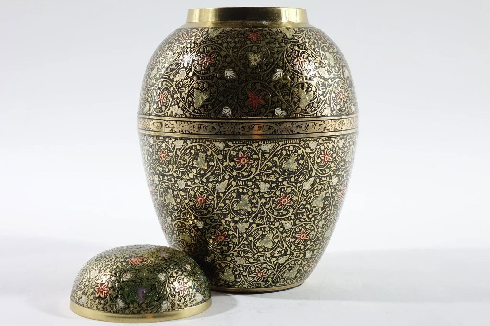 Late 19th Century Decorative Brass Urns - A Pair - 2