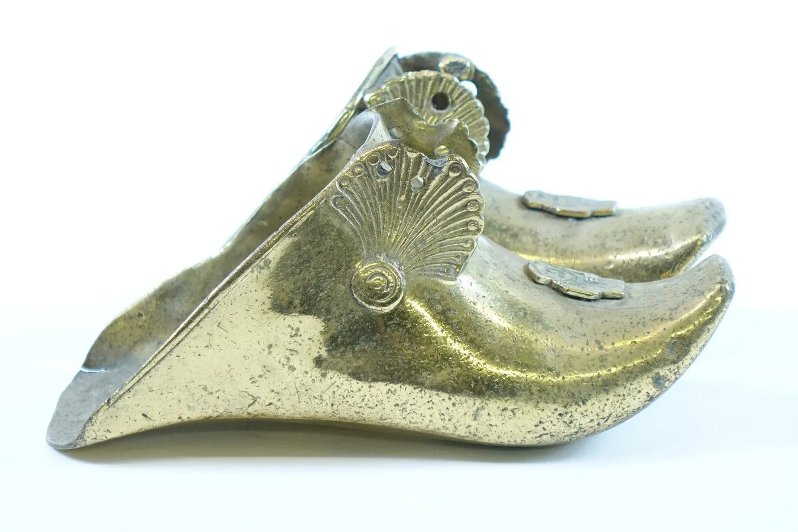 Early 20th Century Decorative Brass Shoes - A Pair - 2