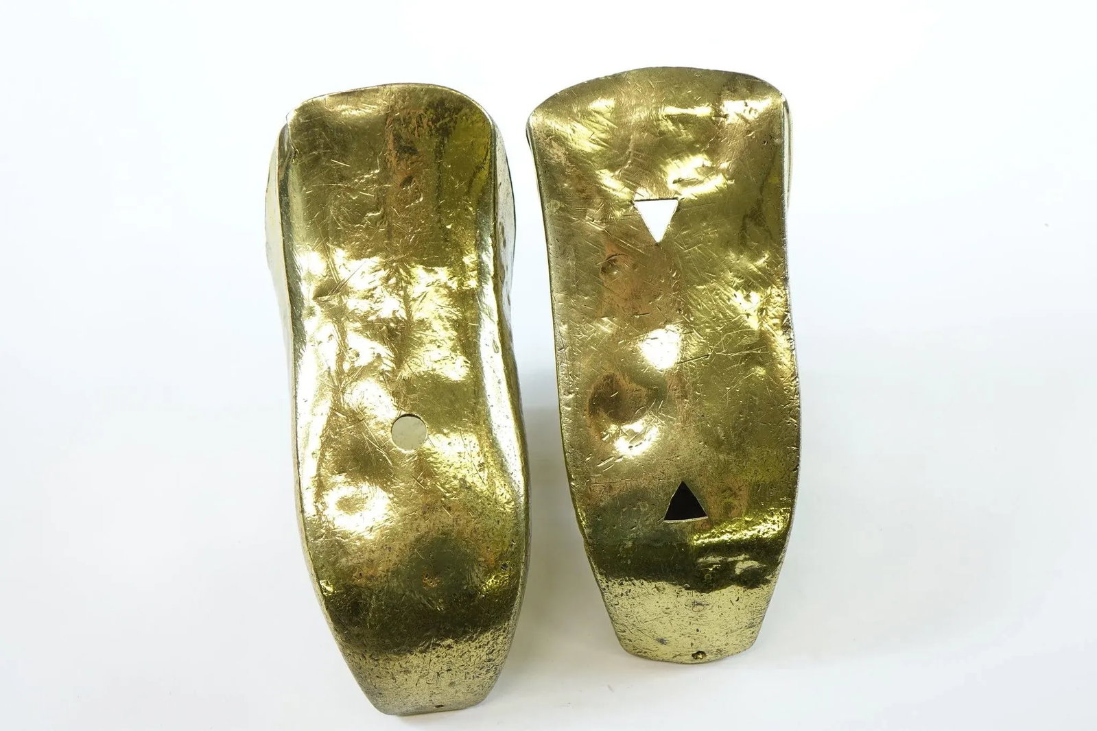 Early 20th Century Decorative Brass Shoes - A Pair - 3