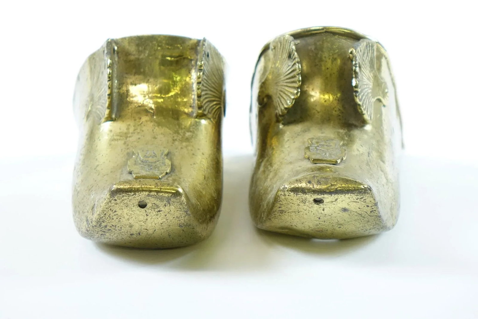 Early 20th Century Decorative Brass Shoes - A Pair - 4