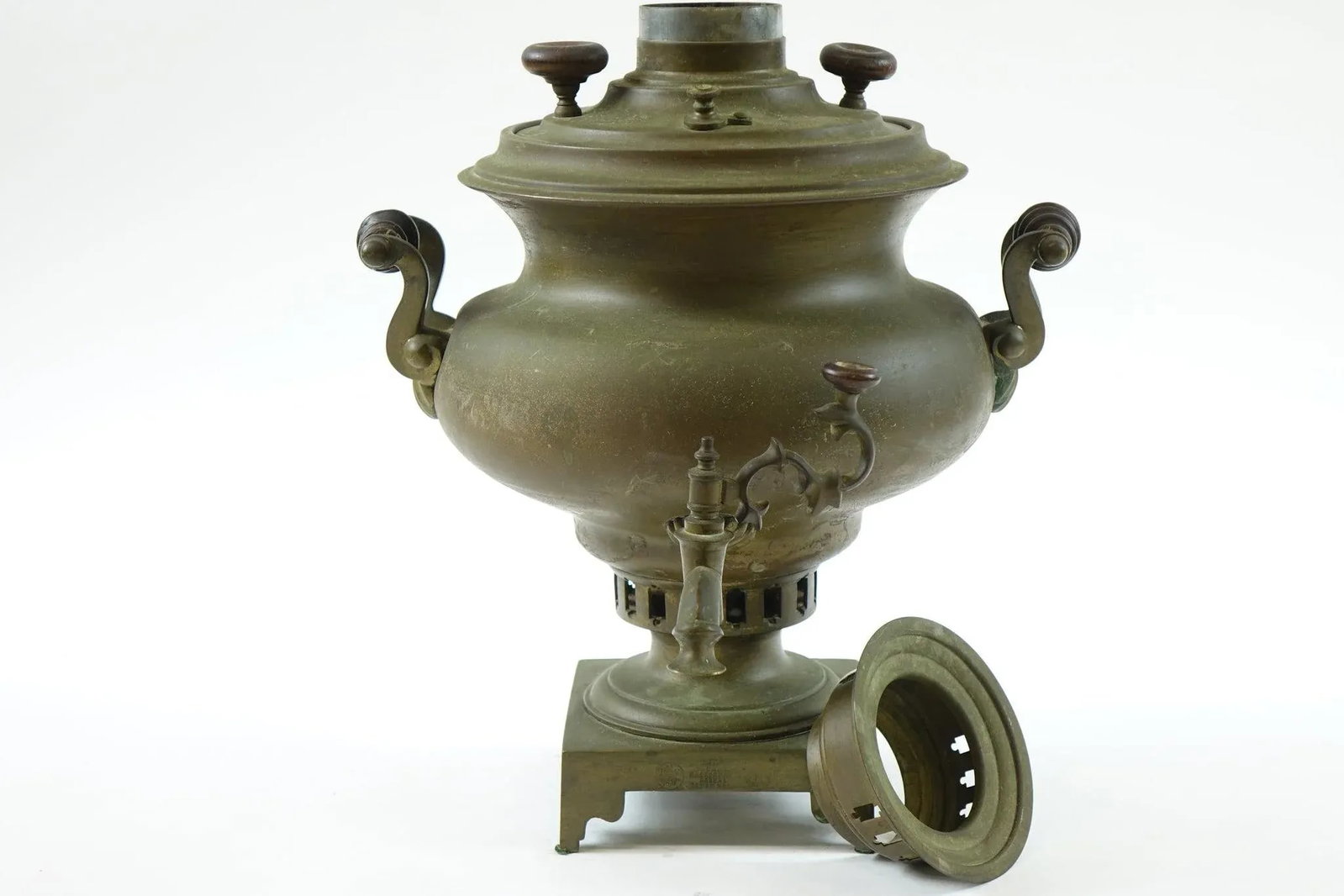 Antique Brass Russian Samovar - 3