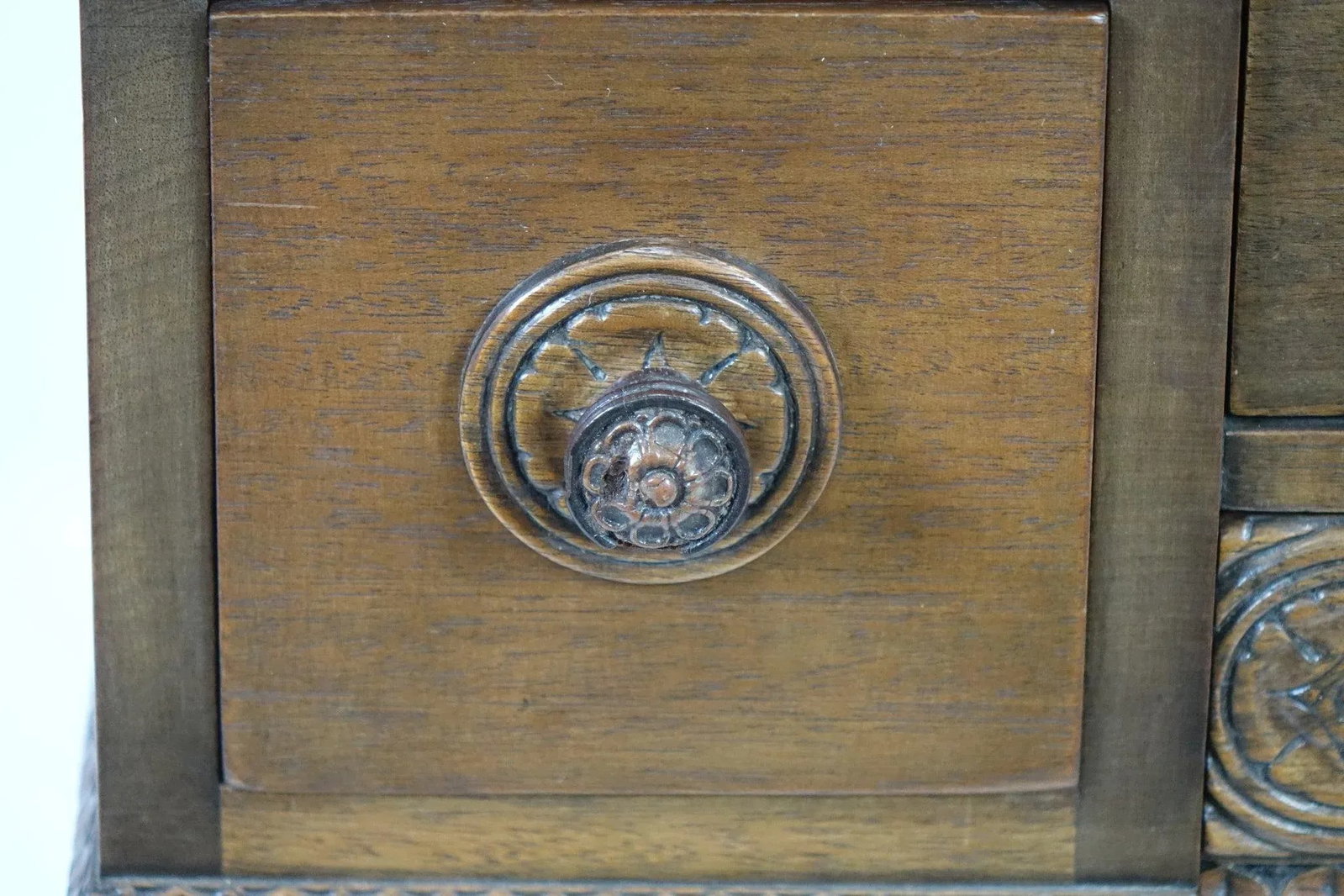 Early 20th Century Interesting Solid Mahogany Colonial Desk - 5