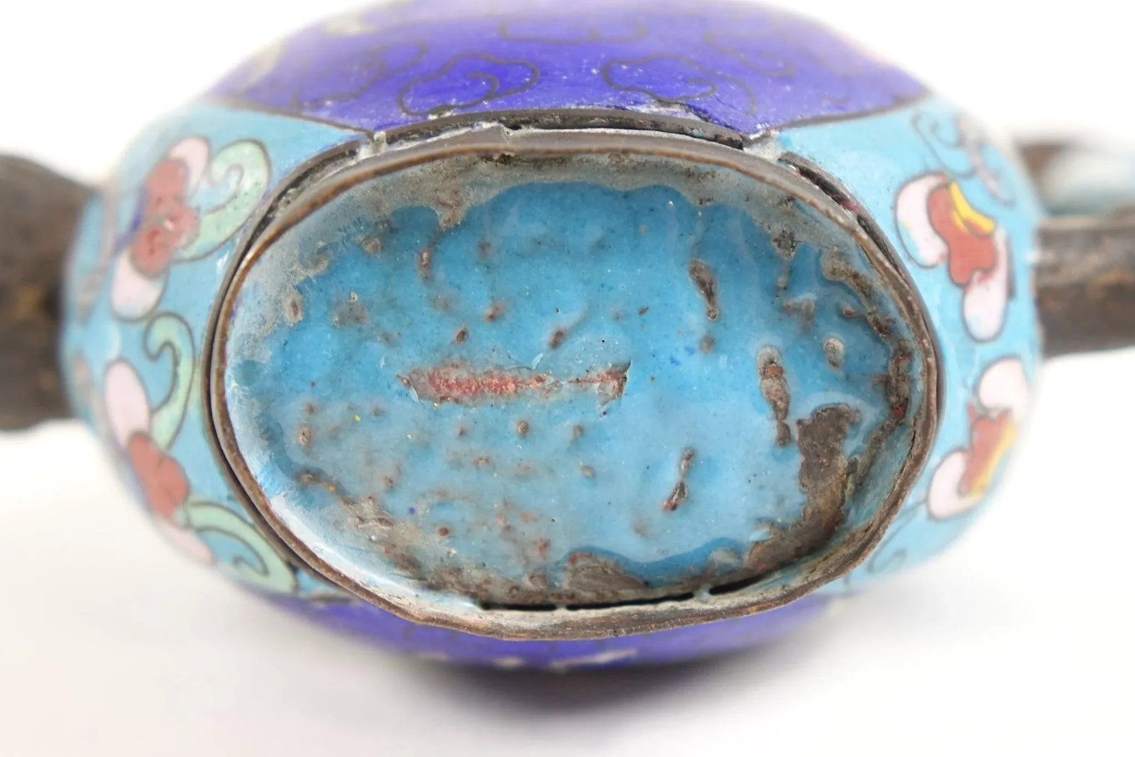Antique Chinese Cloisonne Decorative Teapot - 4