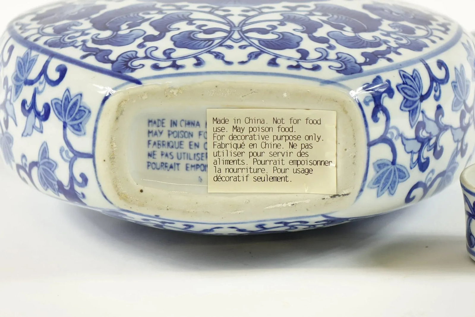 Vintage Blue and White Chinese Porcelain Teapot - 3