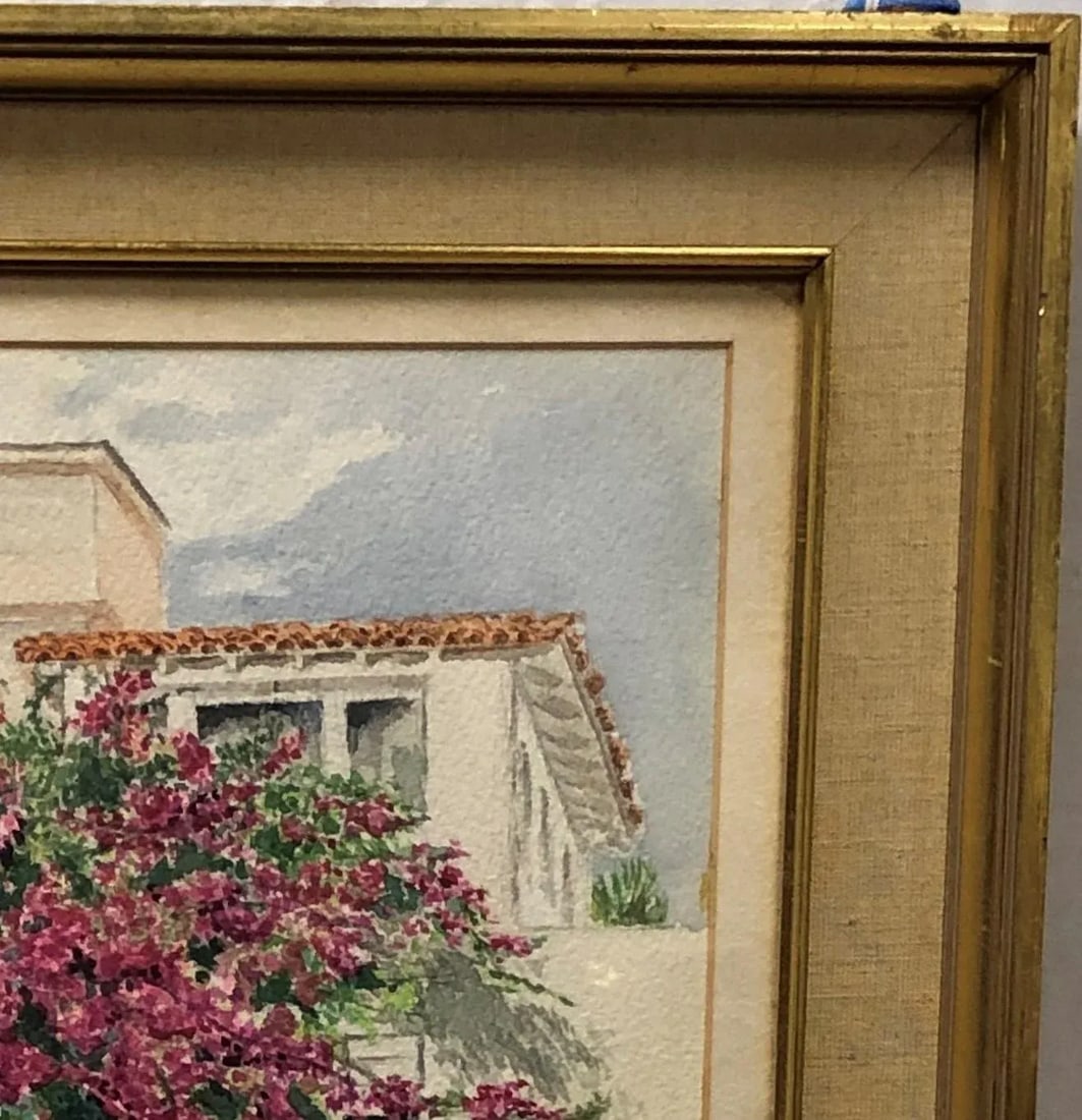 Original Watercolor Painting 1969 Signed on the Bottom, Framed - 2