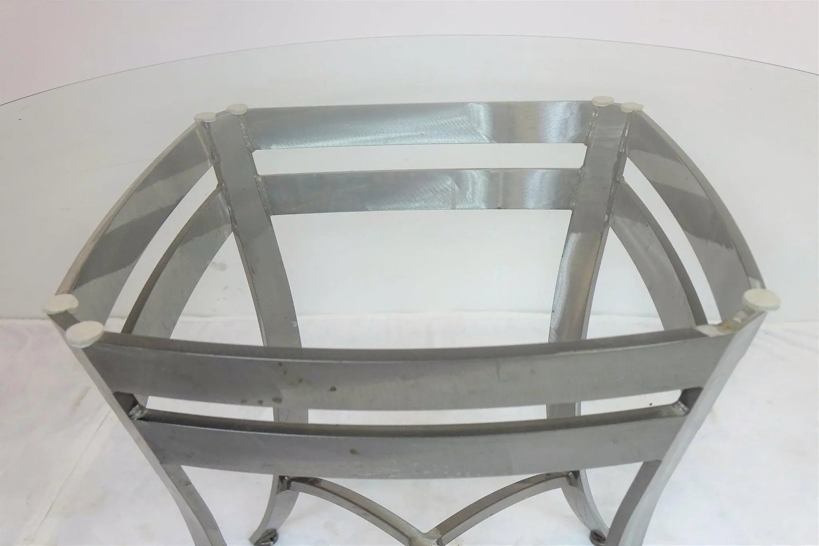 1990s Modern Metal and Glass Table and 4 Chairs - Set of 5 - 4