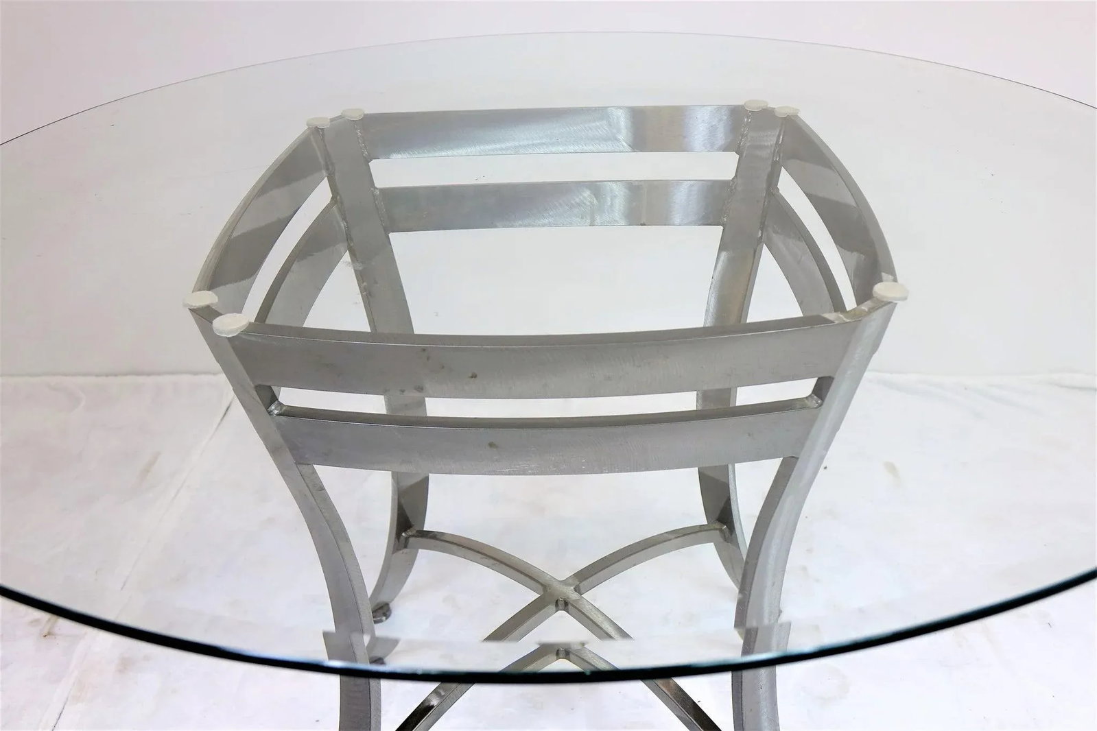 1990s Modern Metal and Glass Table and 4 Chairs - Set of 5 - 6