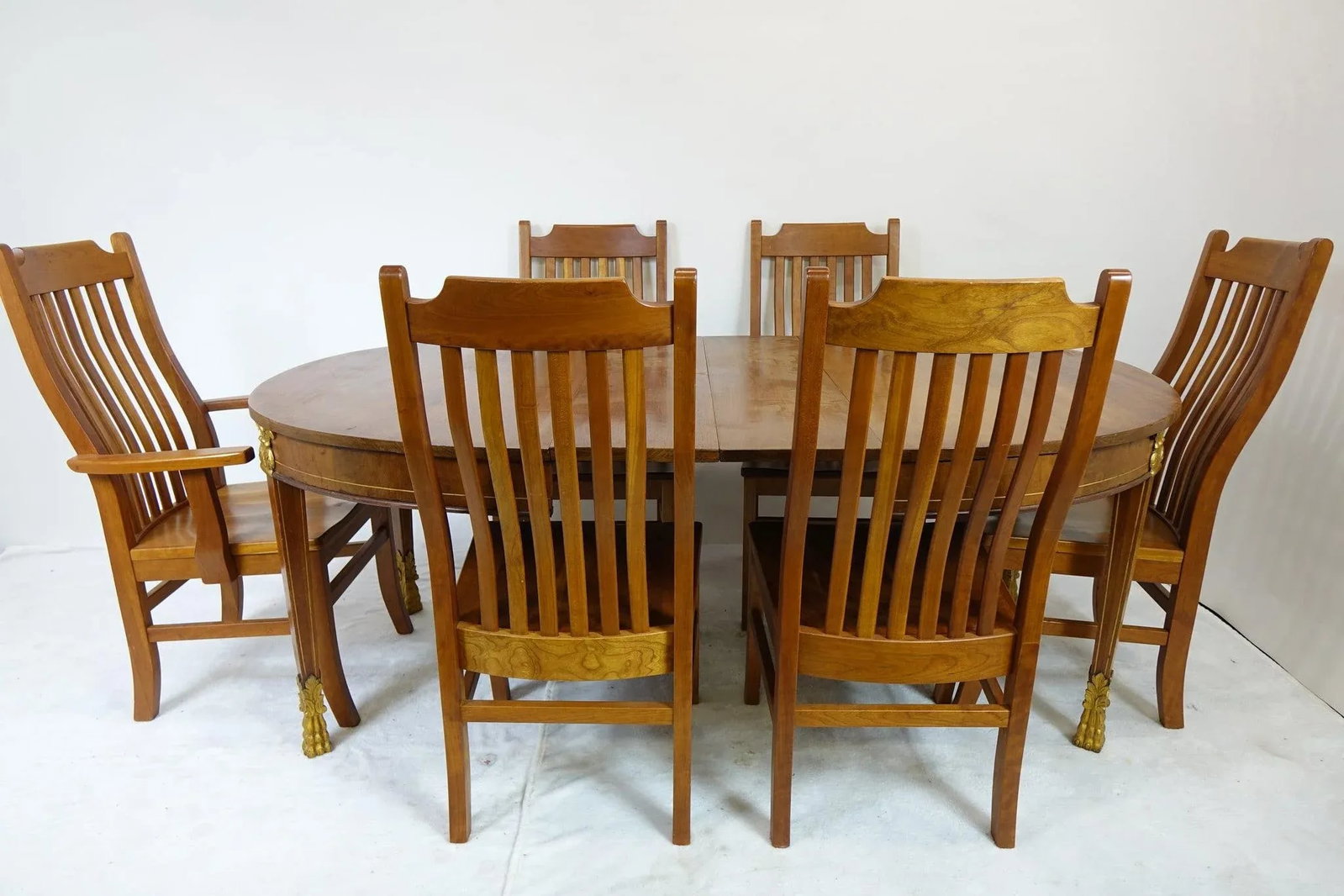 1960s Cherry Dining Room Set With 6 Chairs - 7 Pieces - 2